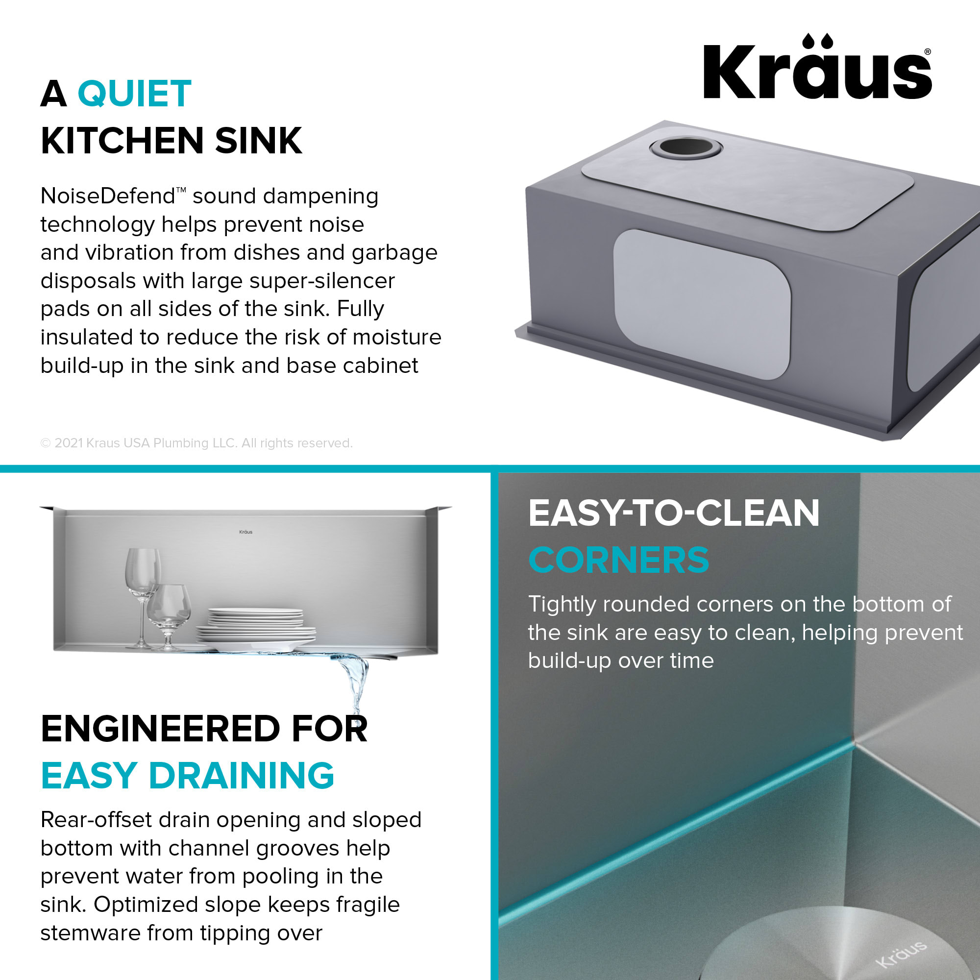 Kraus KWU110-28 28 Workstation Kitchen Sink With Accessories