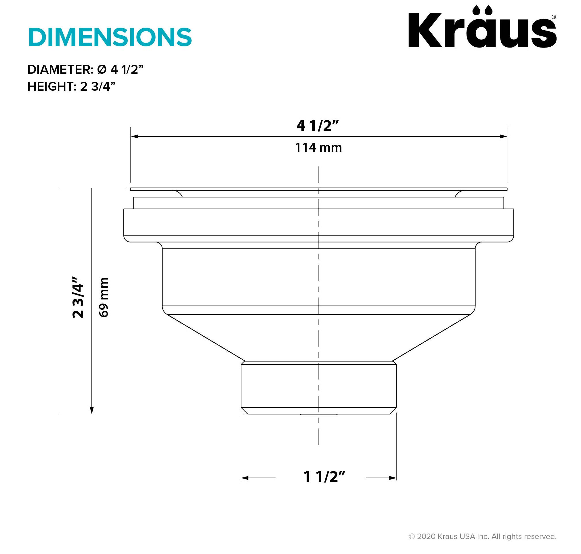 KRAUS Stainless Steel Strainer ST-2HD - The Home Depot