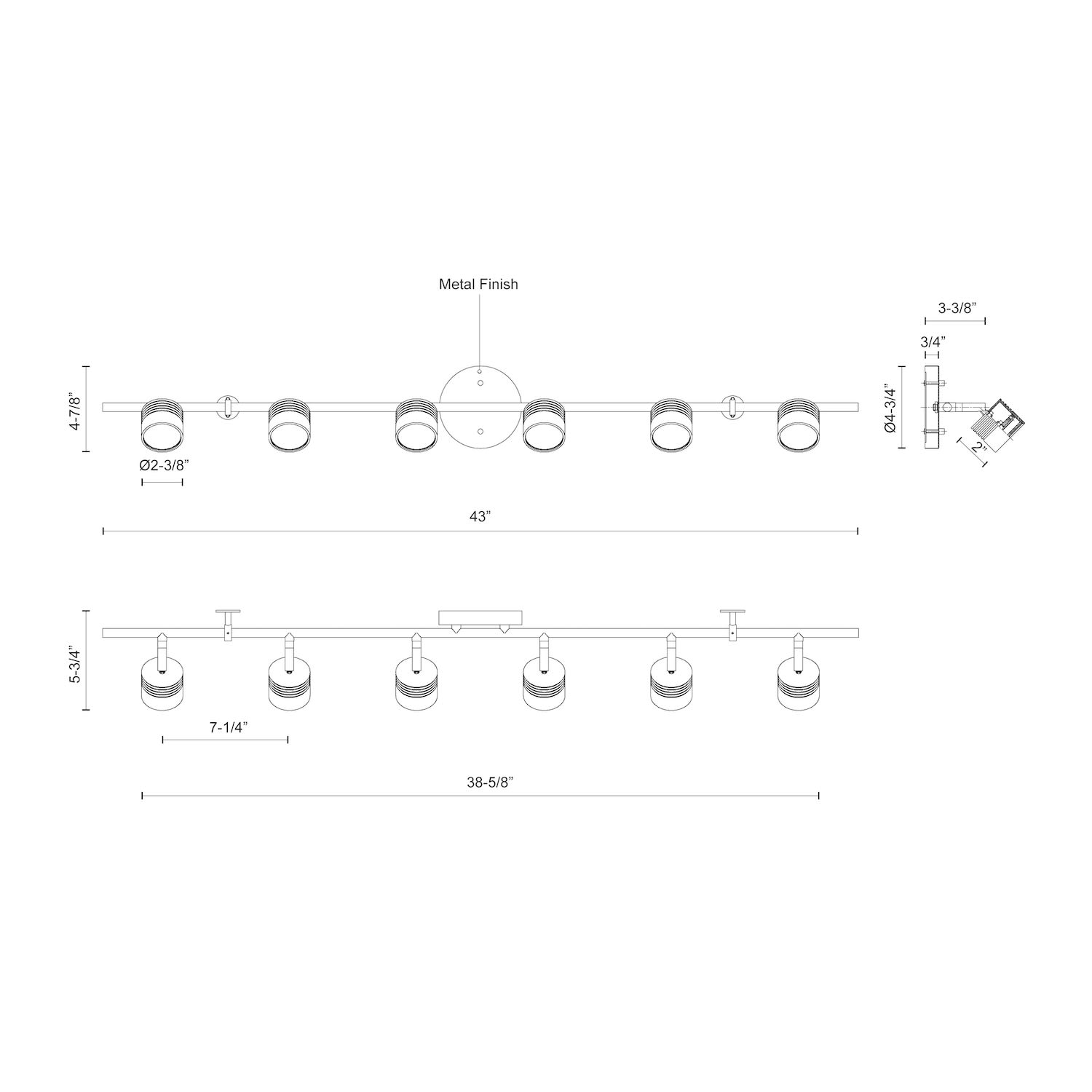 Kuzco Lighting TR10044-BK Black Lyra 6 Light 5 Kuzco Lighting TR10044-BK Black Lyra 6 Light 5
