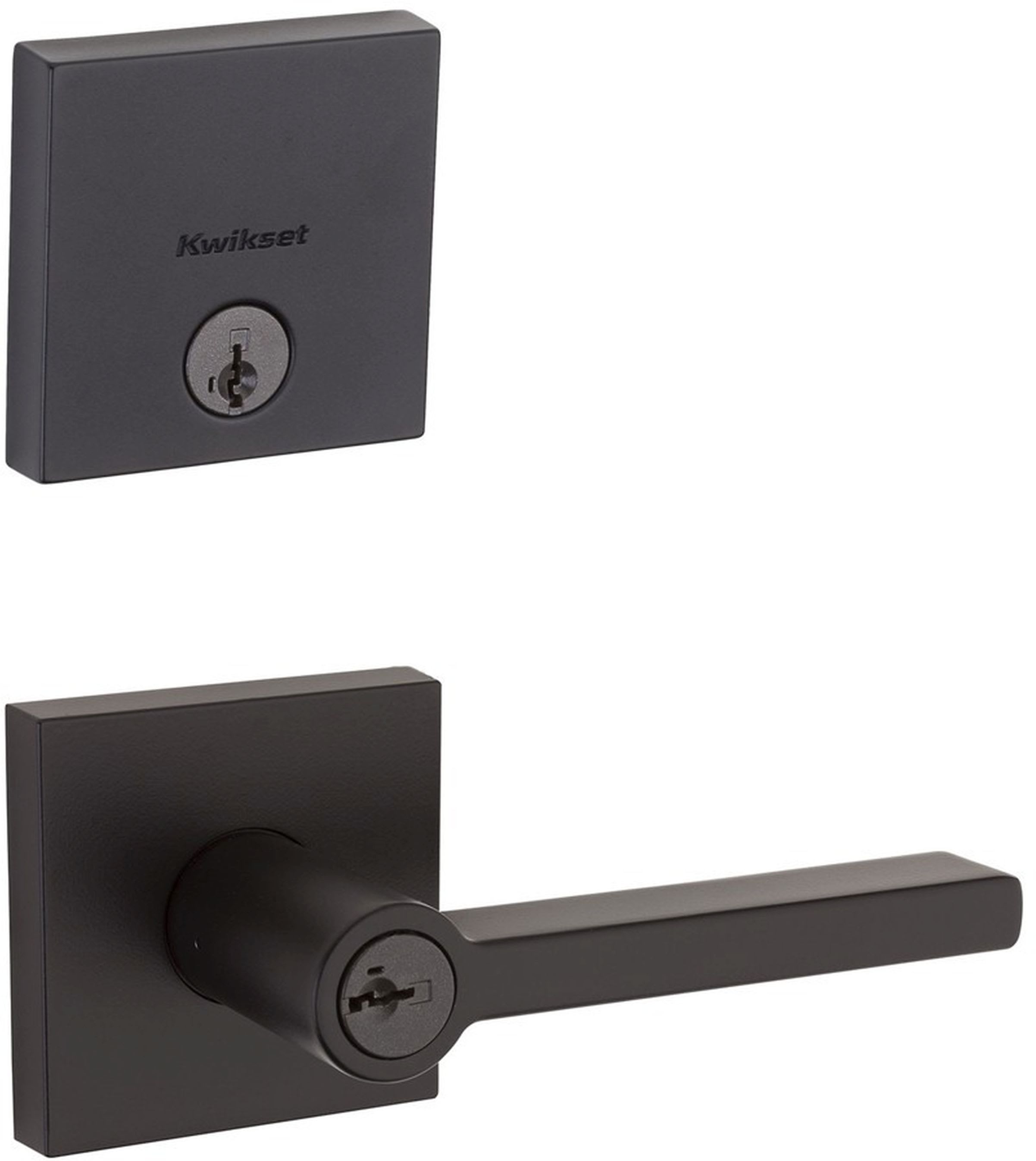 Kwikset 740HFLSQT-258SQT-514S Iron Black Halifax (Square Rosette