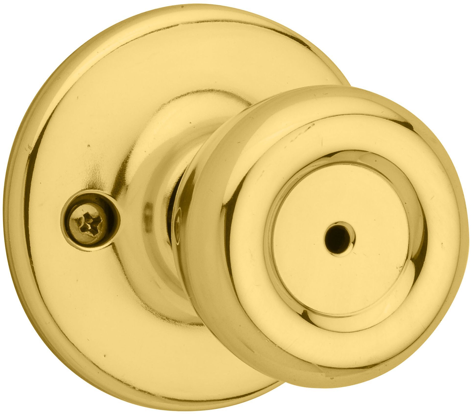 Kwikset 300T-3V1 Polished Brass Security Series Tylo Privacy Door Knobset 