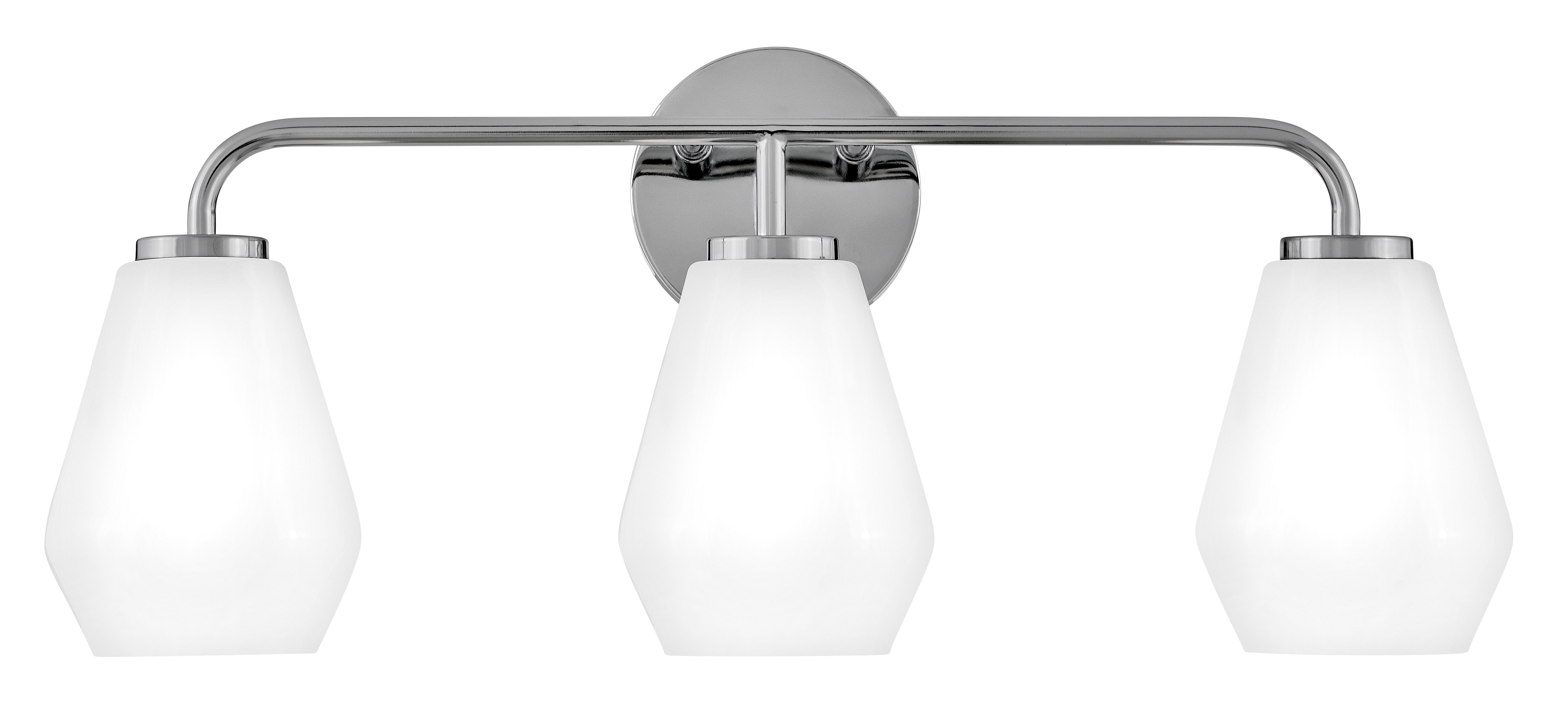 DELTA Sandover 3-Light Nickel Traditional Vanity Light