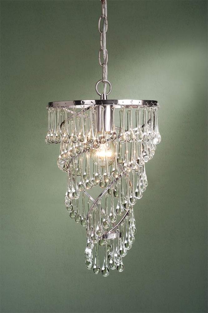 Laura Ashley P122 Satin Nickel Bellina Mini Pendant With