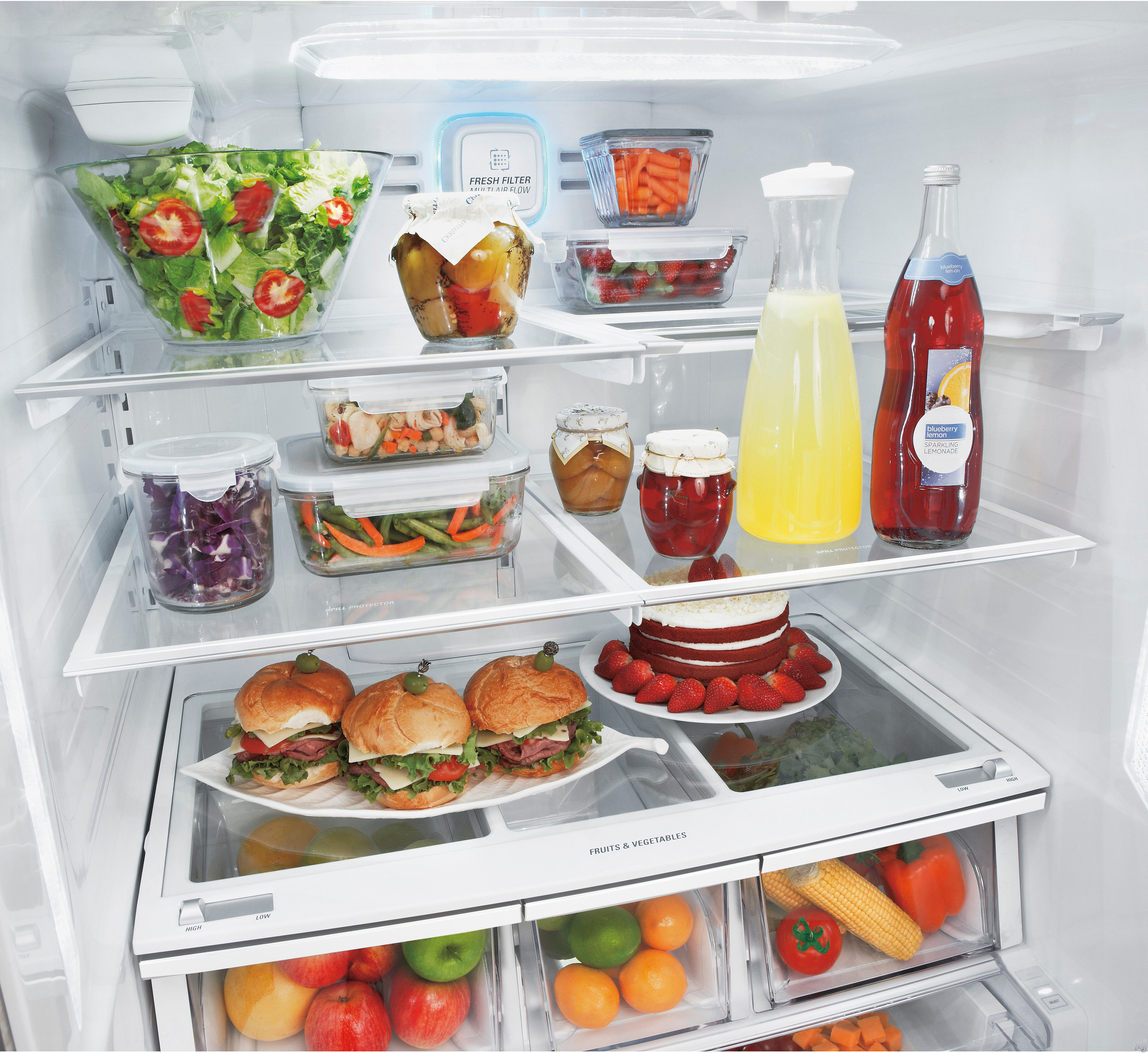 Réfrigérateur Américain, Door-in-Door ®, Compresseur linéaire, 625L, Total No Frost, Magic Crisper, Pure N Fresh, F - LG GSS6676SC