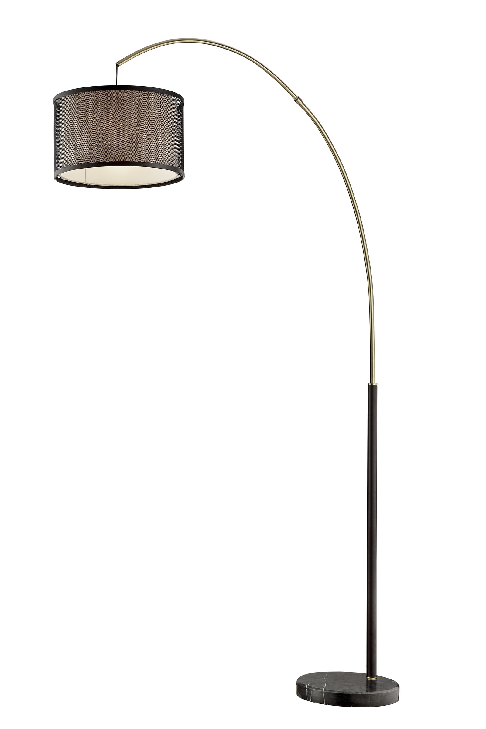 tall curved floor lamp