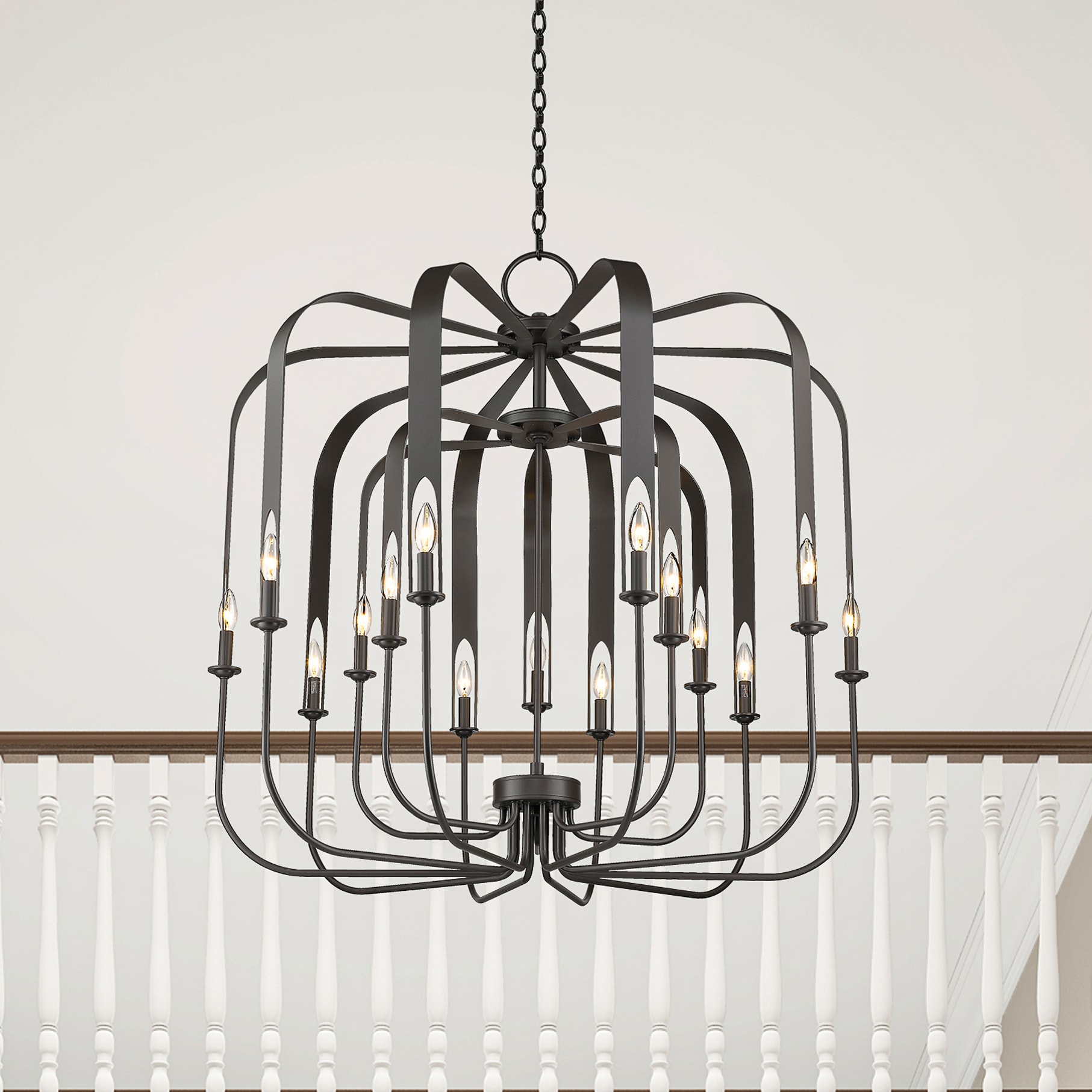 Livex Lighting 51949-91 Brushed Nickel Addison 15 Light 42 Livex Lighting 51949-91 Brushed Nickel Addison 15 Light 42