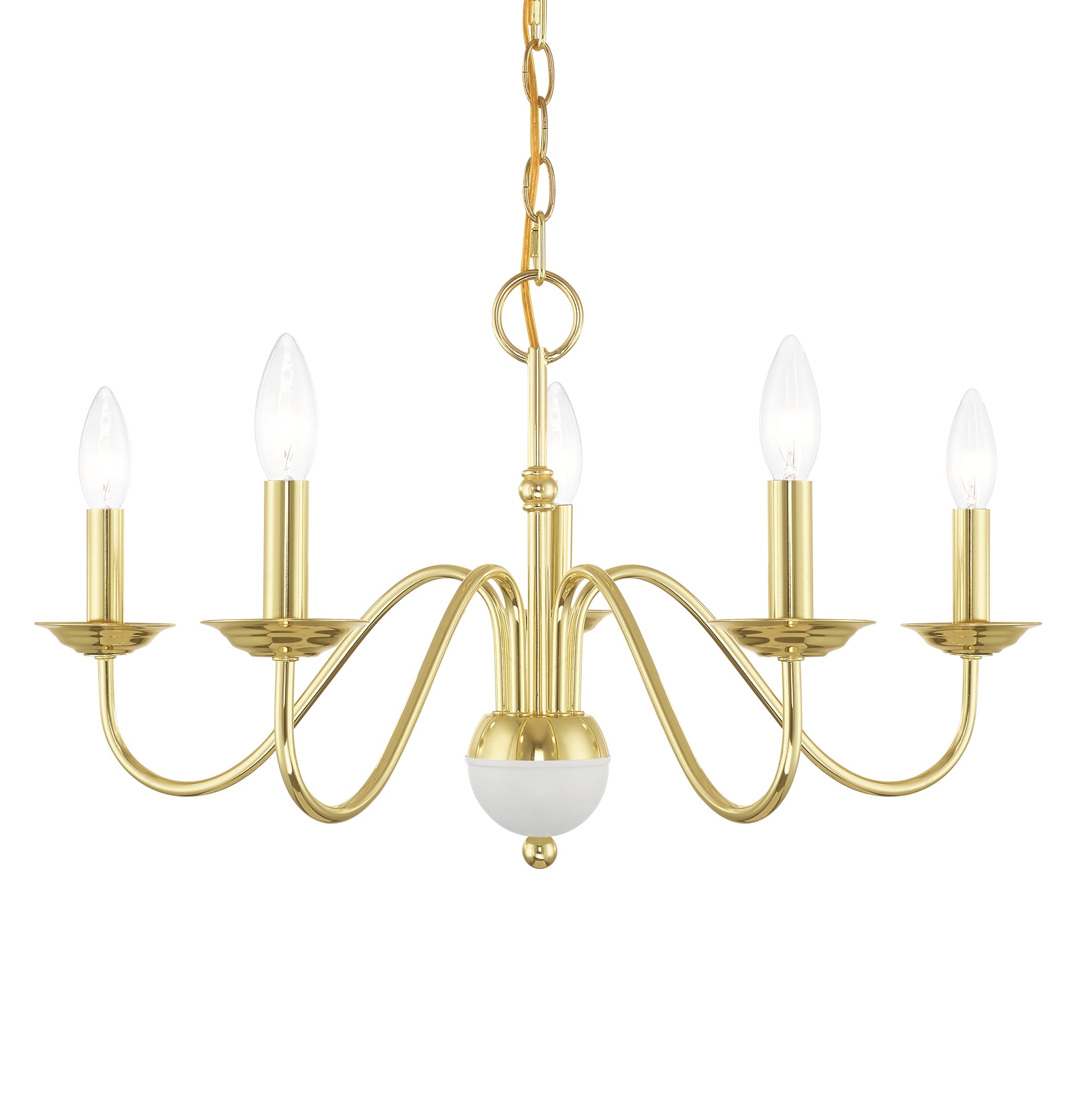 Livex Lighting Windsor 5 Light Antique Brass Chandelier 52165-01