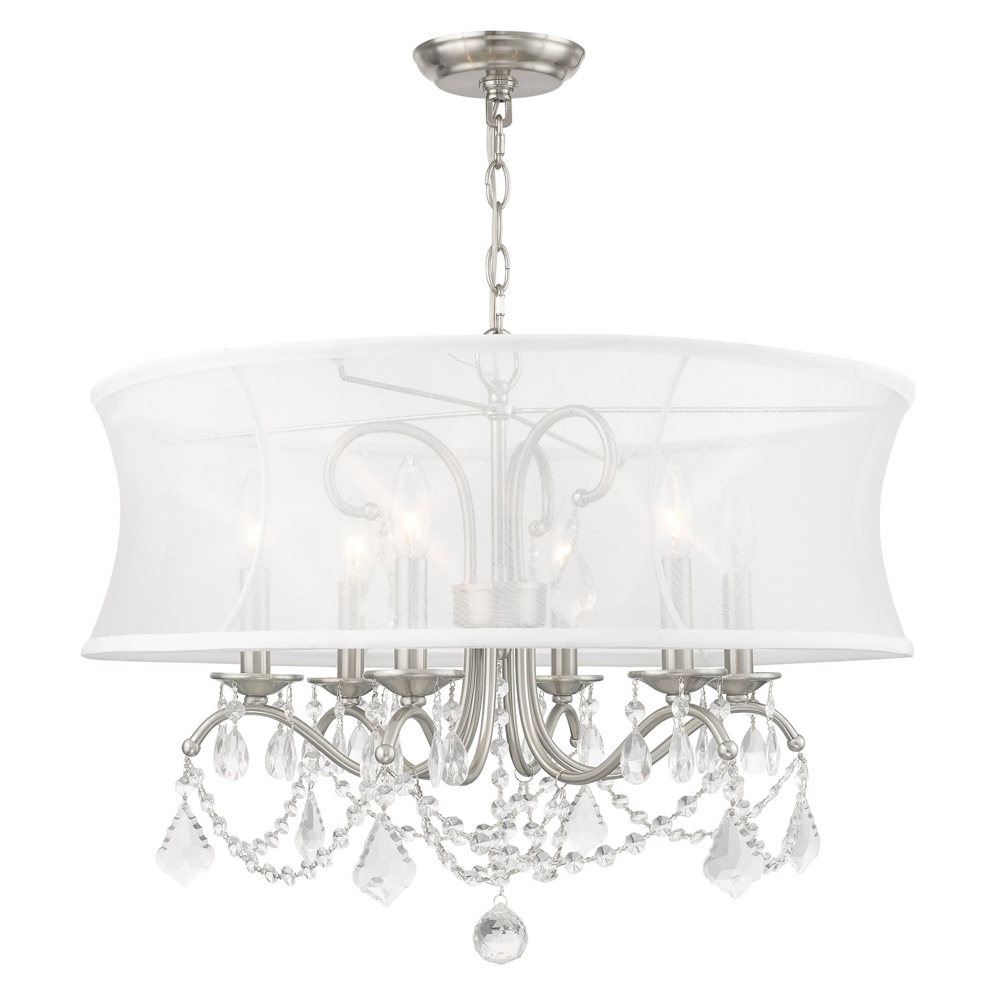 Livex Lighting 6306-91 Brushed Nickel 6 Light 360 Watt