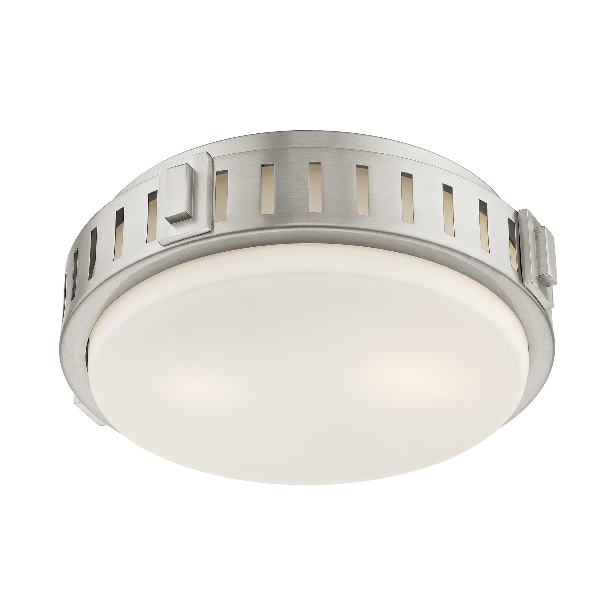 B/S Livex Lighting 50921-91 Americana Two Light Ceiling Mount from Cortland Collection in Pwt Finish Slvr Nckl Brushed Nickel