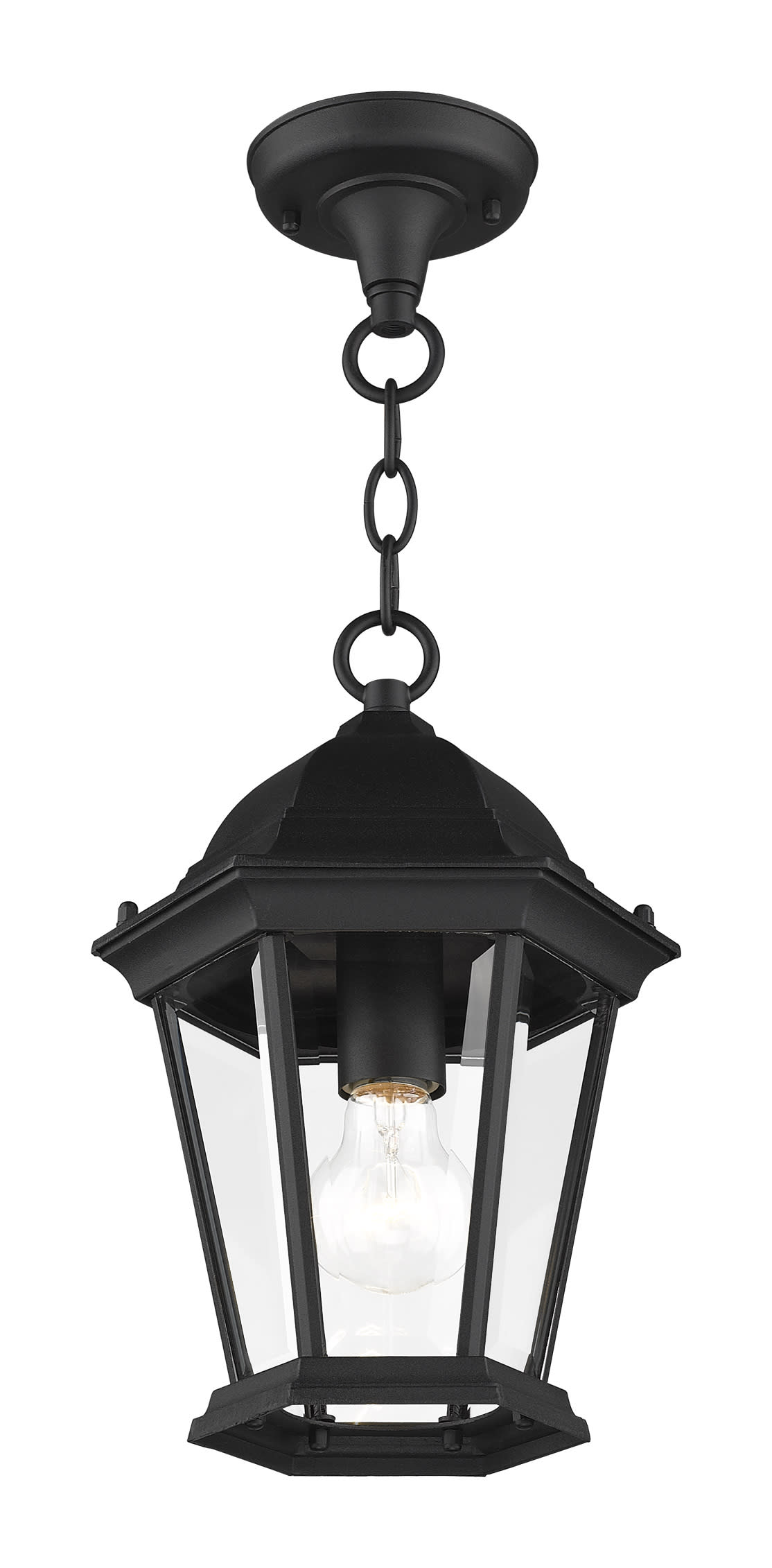 Bronze Livex Lighting 7559-07 Hamilton 1 Light Outdoor Hanging Lantern