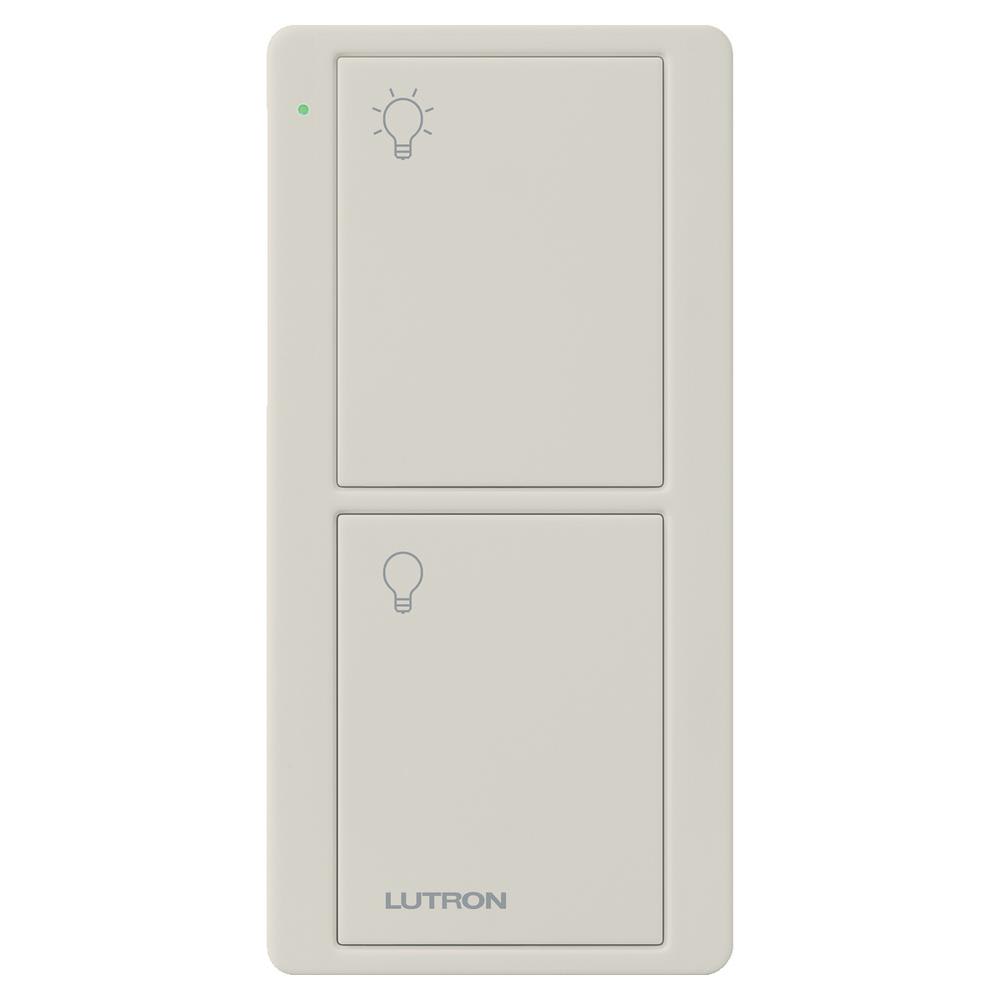 Lutron PJ2-2B-GLA-L01 Light Almond Pico Light Fixture Remote