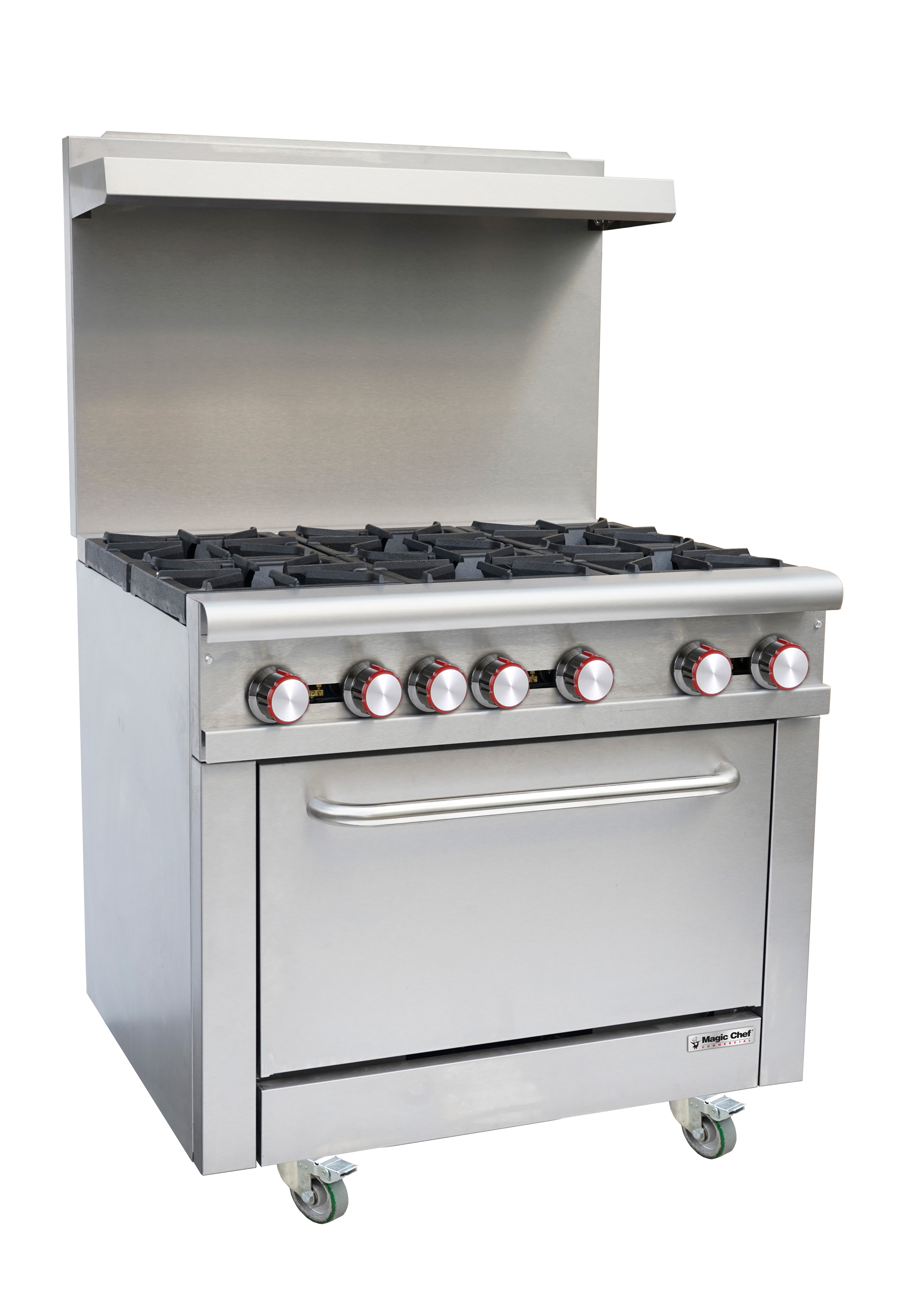 Magic Chef 36 in. Commercial 6-Burner Countertop Gas Hotplate in