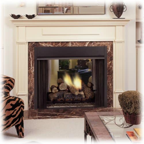 Majestic Lstf36 Black See Thru Vent Free Firebox With Herringbone