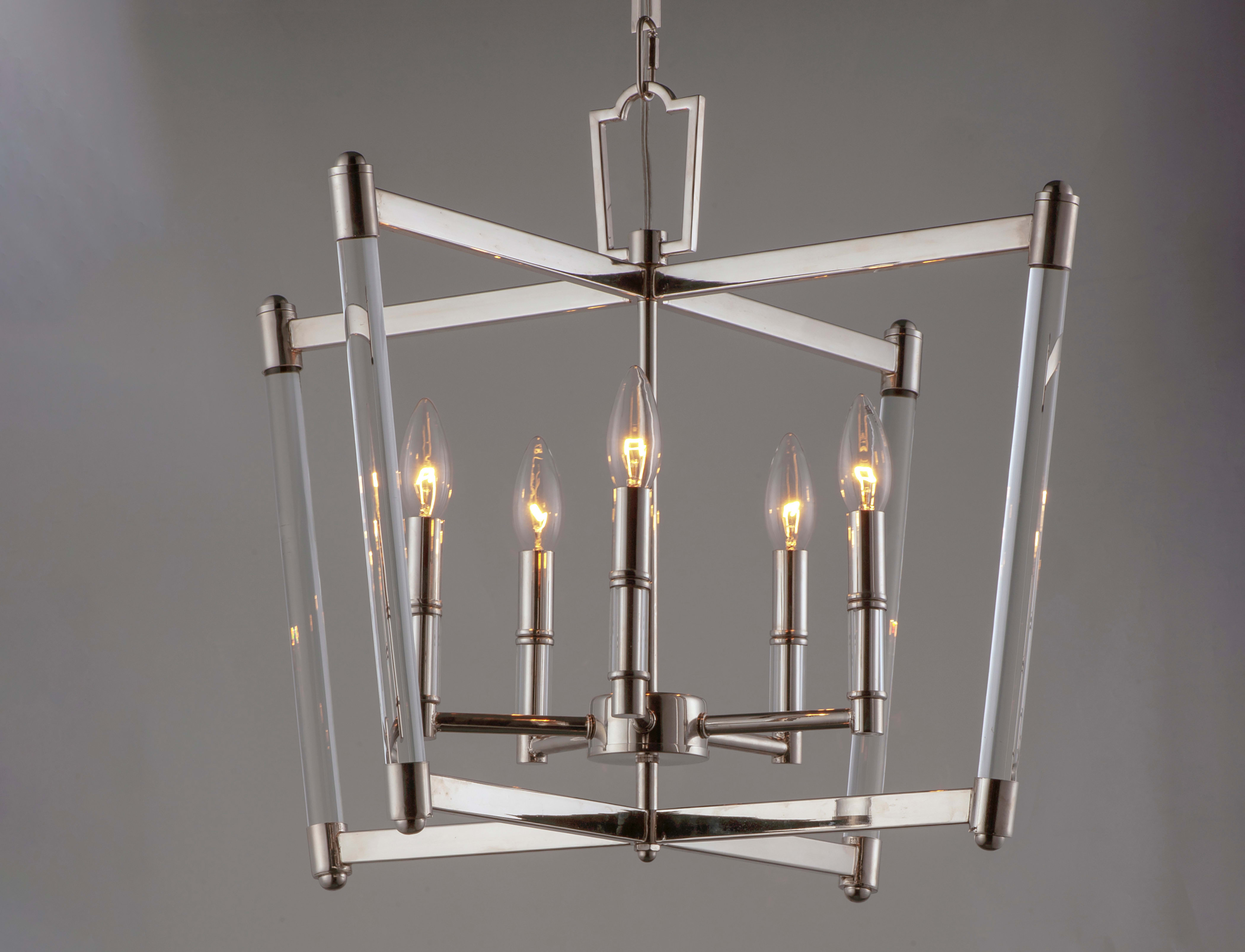 Maxim 16103CLPN Polished Nickel / Clear Glass Lucent 5 Light