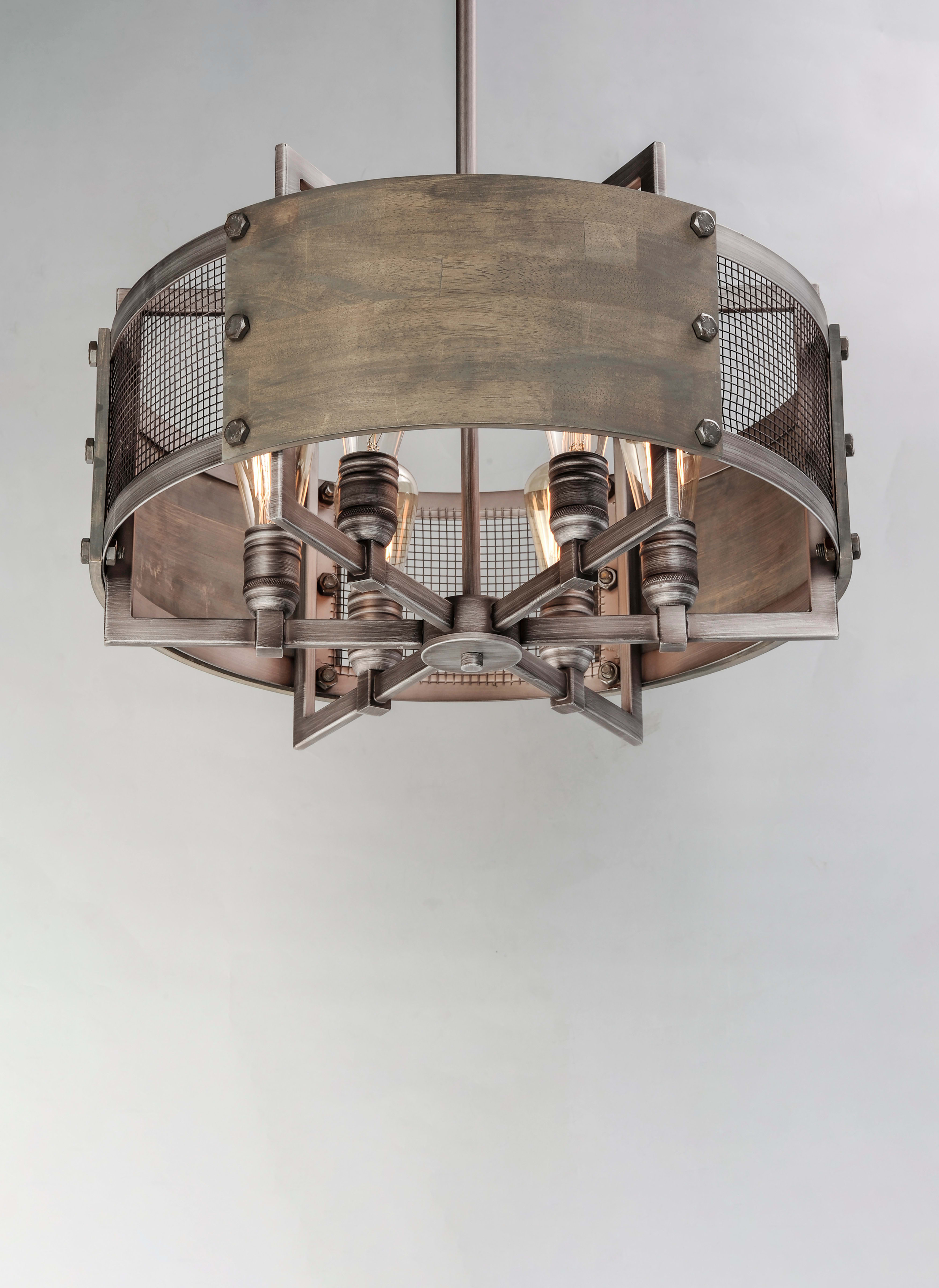 Maxim 25265BWWZ Barn Wood / Weathered Zinc Outland 6 Light