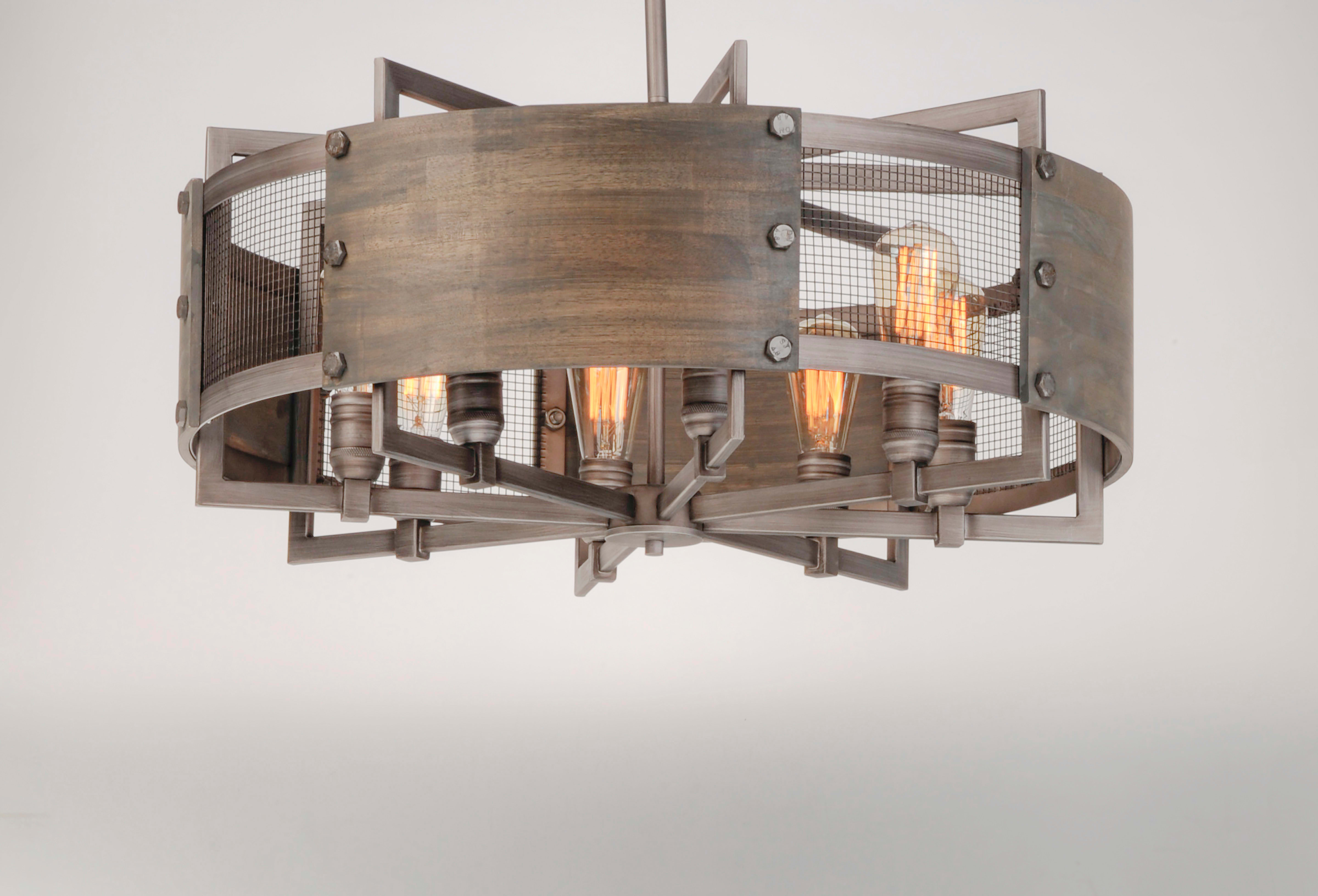 Maxim 25266BWWZ Barn Wood / Weathered Zinc Outland 8 Light