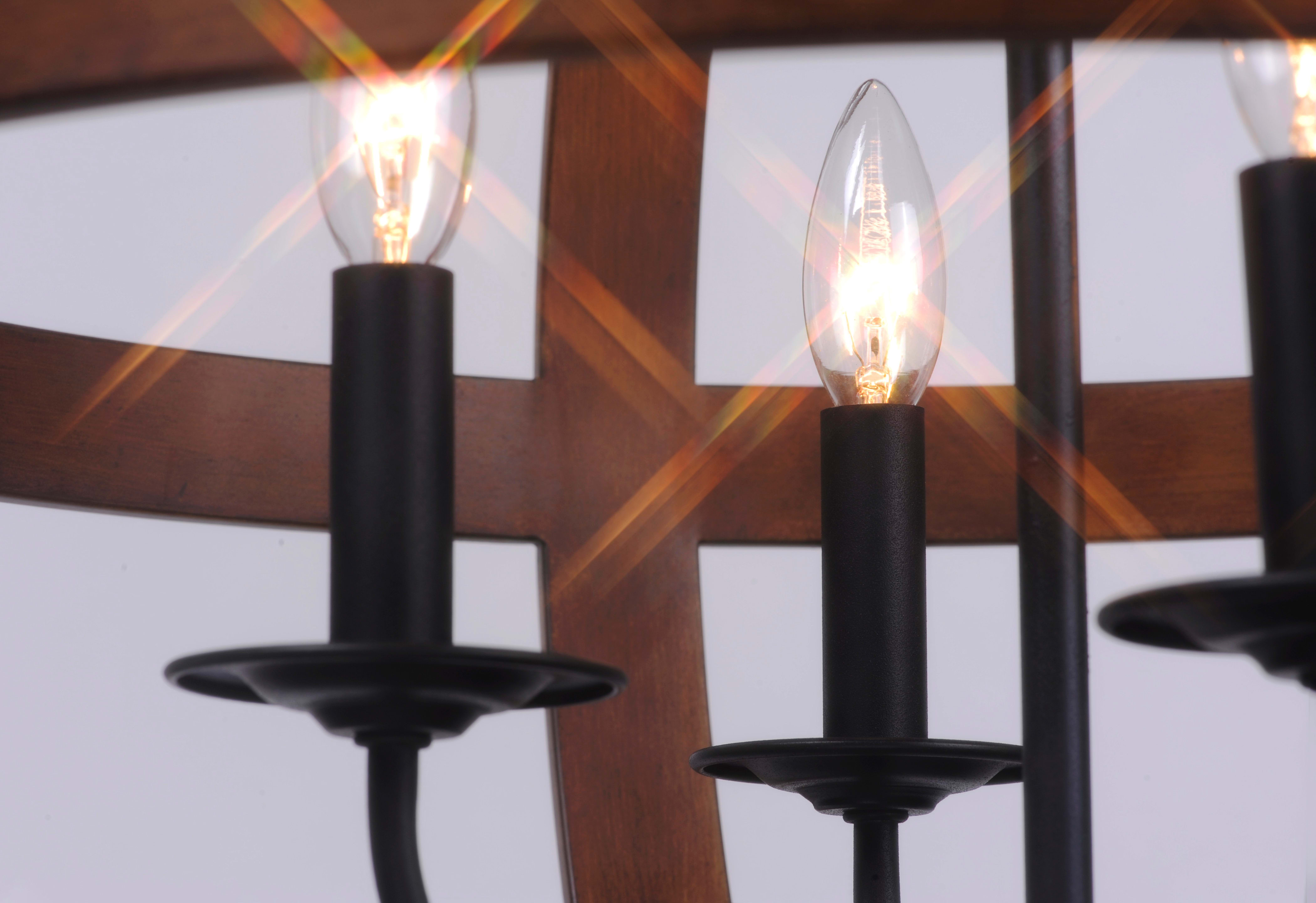 Maxim 27574BWBK Barn Wood / Black Compass 4 Light 23