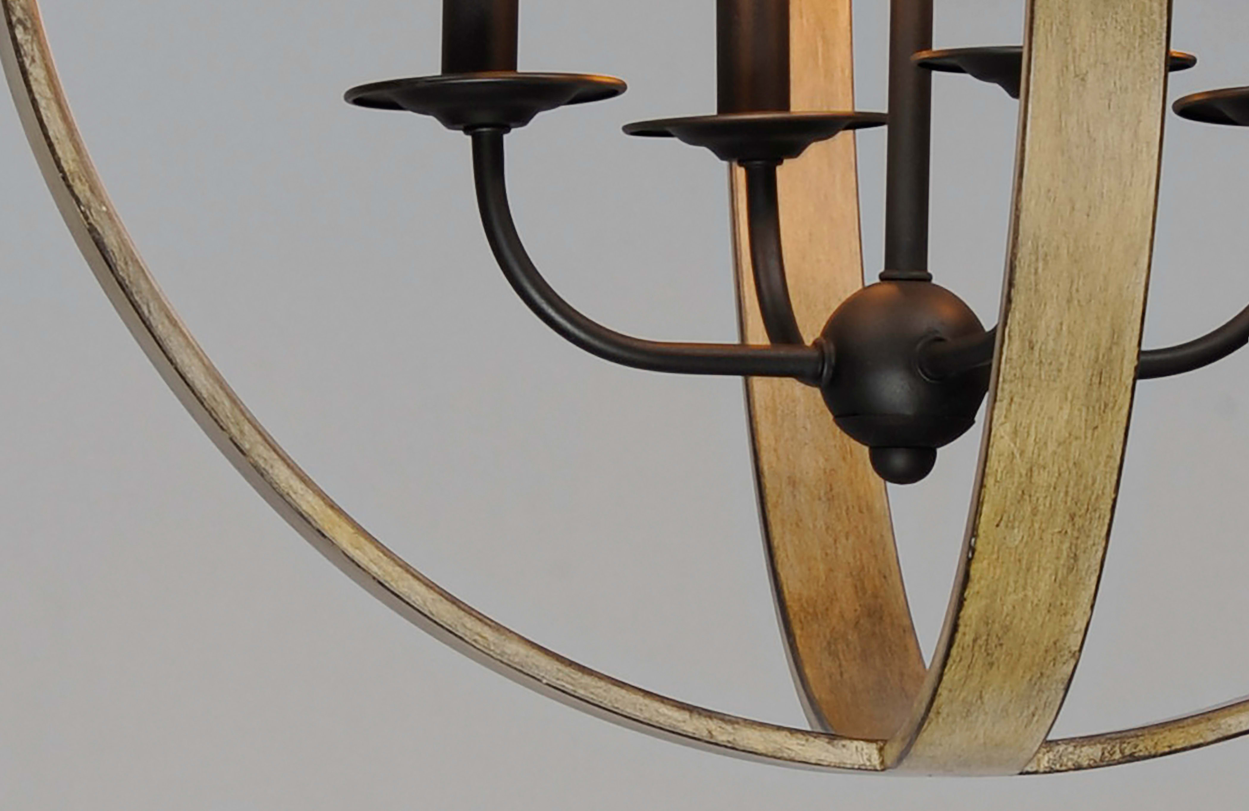 Maxim 27574BWBK Barn Wood / Black Compass 4 Light 23