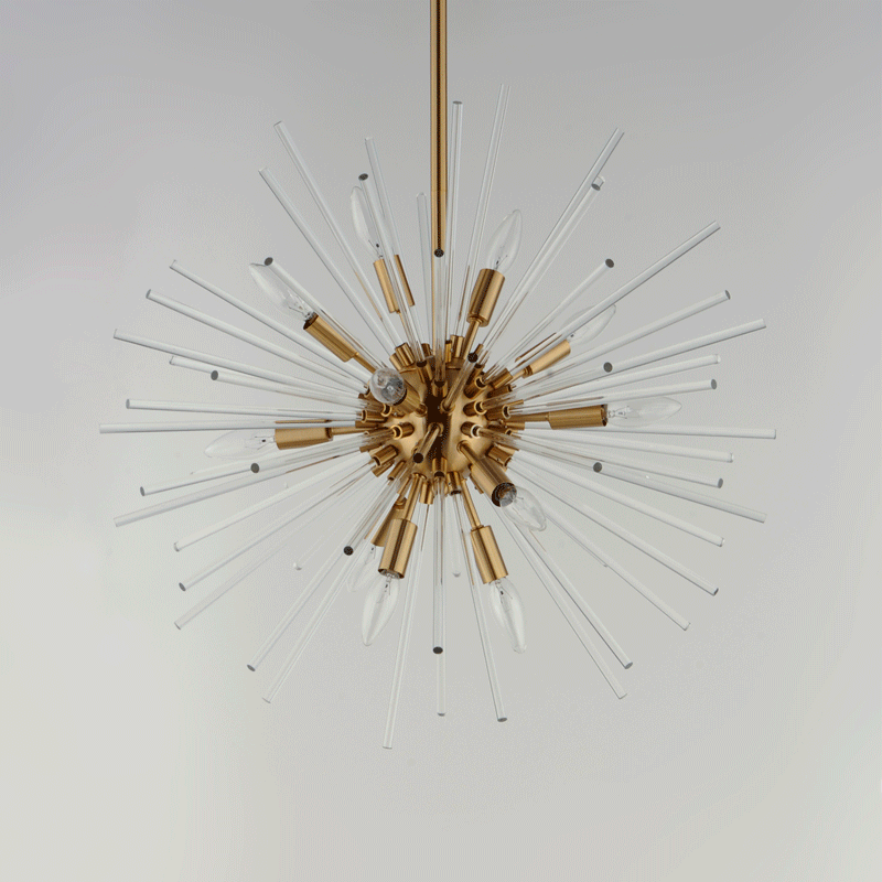 Maxim 28664CLSBR Satin Brass Polaris 12 Light 23