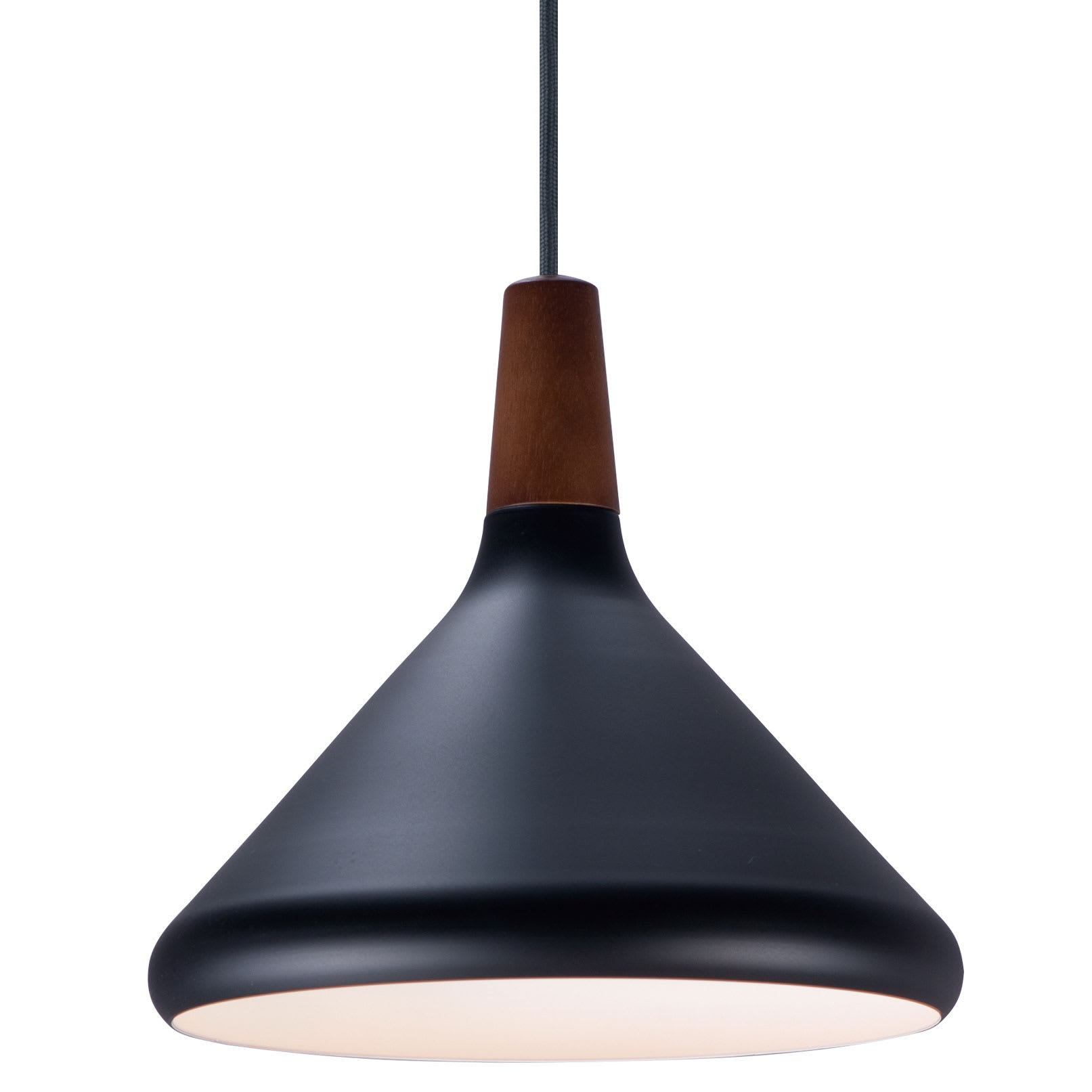Maxim 11350WNBK Walnut / Black Nordic Single Light 7 Maxim 11350WNBK Walnut / Black Nordic Single Light 7