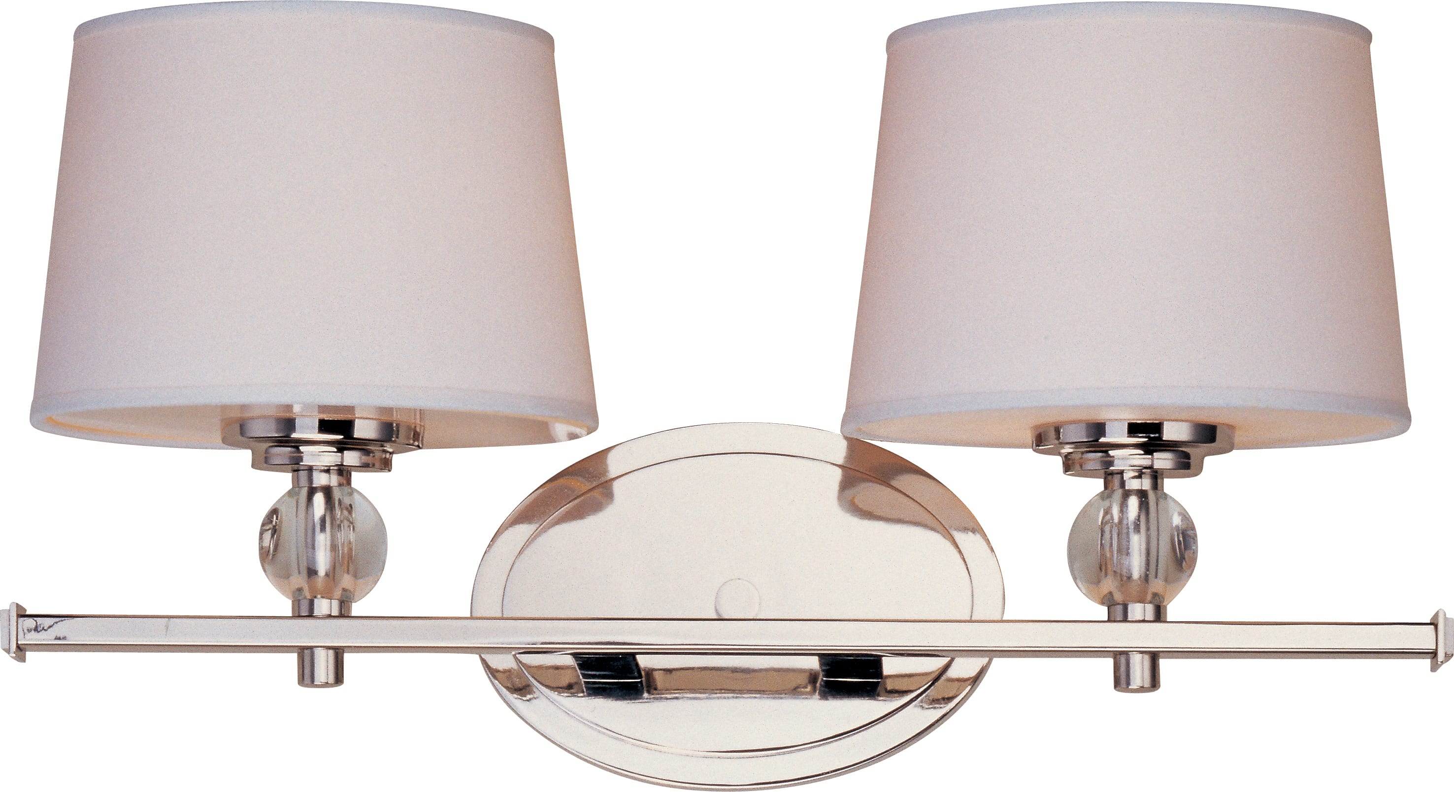 Maxim 12762wtpn Polished Nickel White Fabric Shade Rondo 16 Maxim 12762wtpn Polished Nickel White