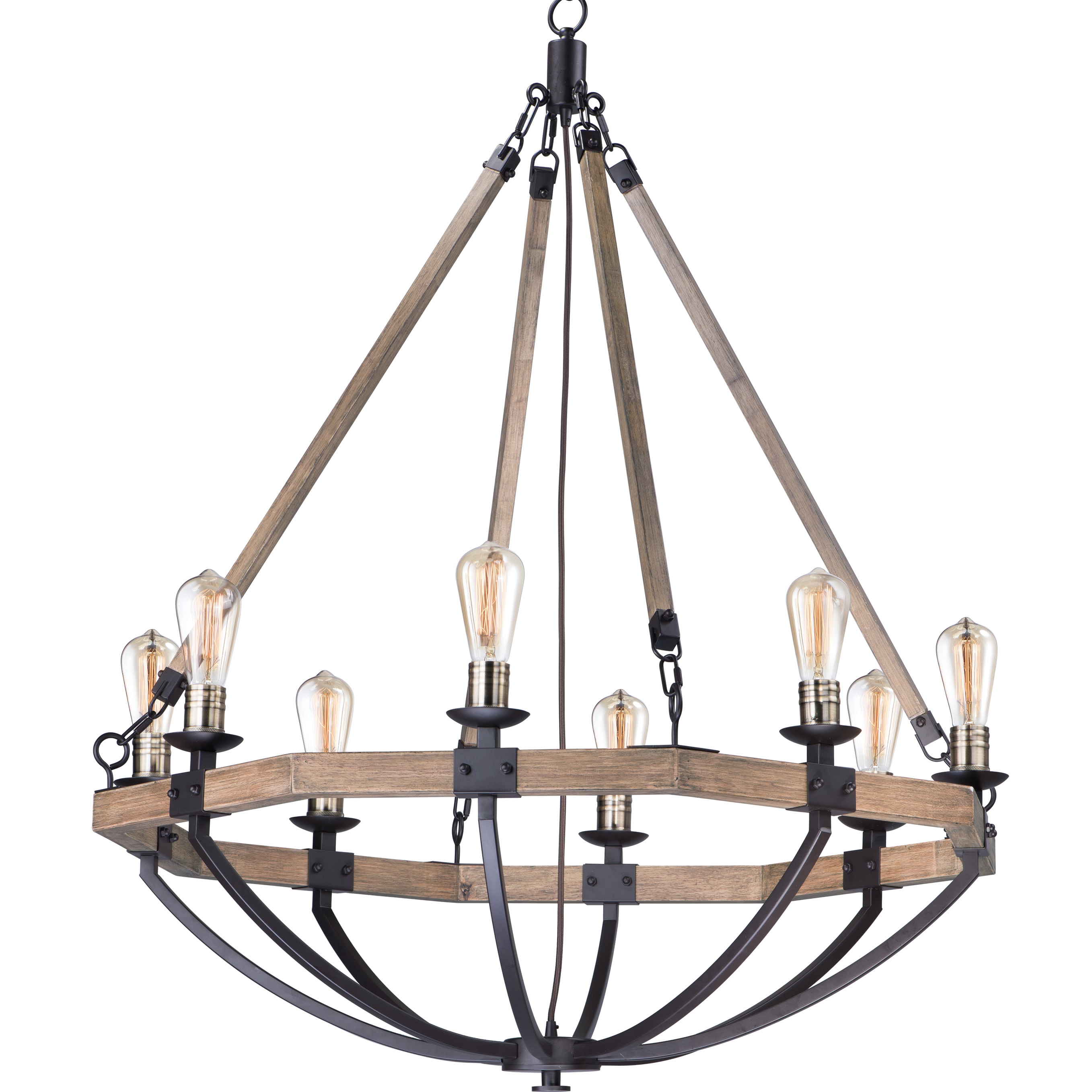 【日本製】 Bronze / Oak Weathered 20338WOBZ Maxim Lodge 38 Light 8 靴