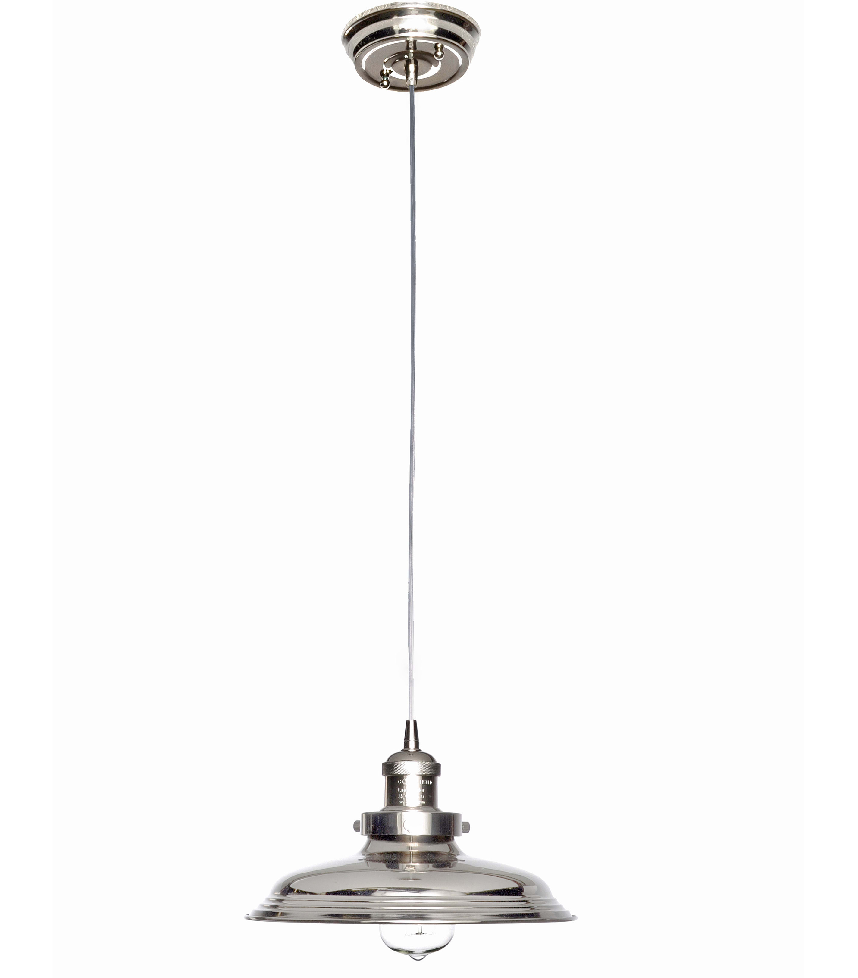 Glass Standard Triac/Lutron or Leviton Dimmable 9W Max. 3000K Color Temp 800 Rated Lumens Wet Safety Rating Maxim 25018ACP Mini Hi-Bay 1-Light Pendant Cord Hung Shade Material Antique Copper Finish MB Incandescent Incandescent Bulb 