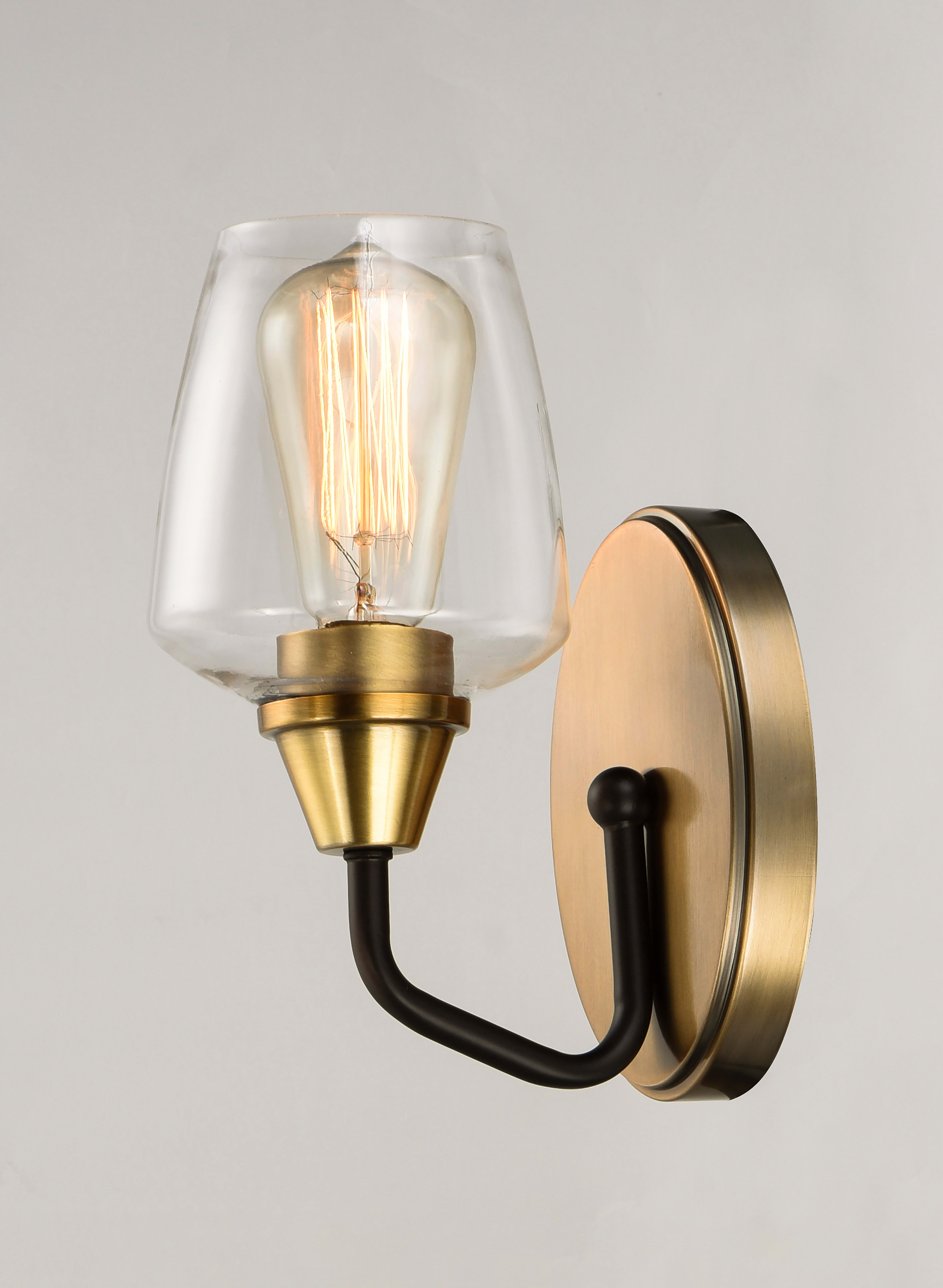 Maxim 26121clbzab Bronze Antique Brass Goblet Single Light 10 Tall Bathroom Sconce Lightingdirect Com