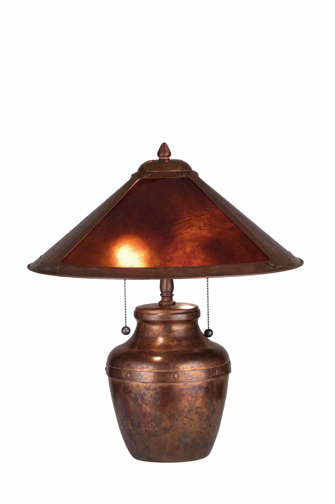 Mission Accent Table Lamp From The Arts, Amber Mica Table Lamps
