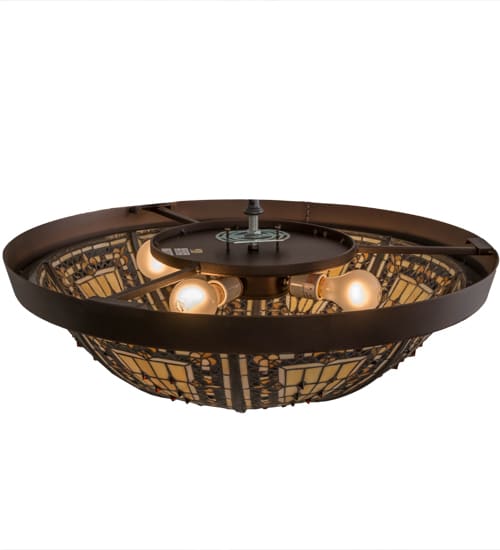 Meyda Tiffany 181416 Mahogany Bronze Fleur-de-lis 4 Light 26