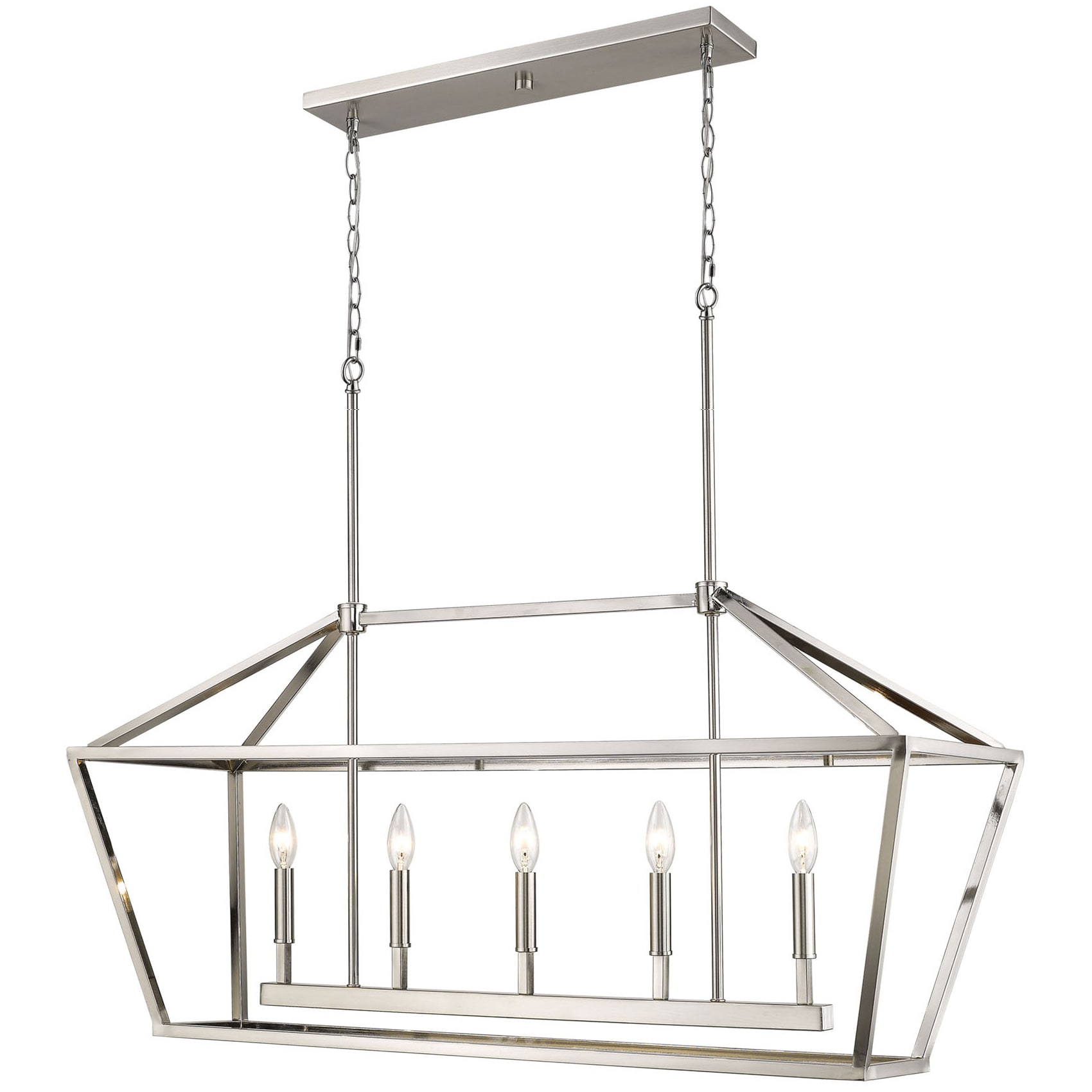 Millennium Lighting 3245 Sn Satin Nickel 5 Light 40 Wide Taper Millennium Lighting 3245 Sn 5 Light