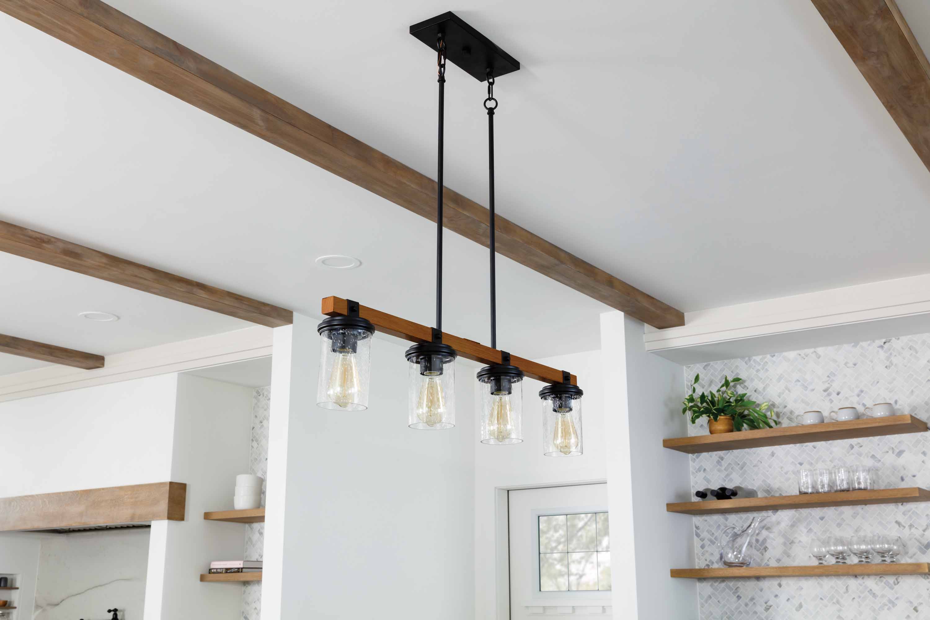 Millennium Lighting 3824-MB/WG Matte Black / Wood Grain Taos