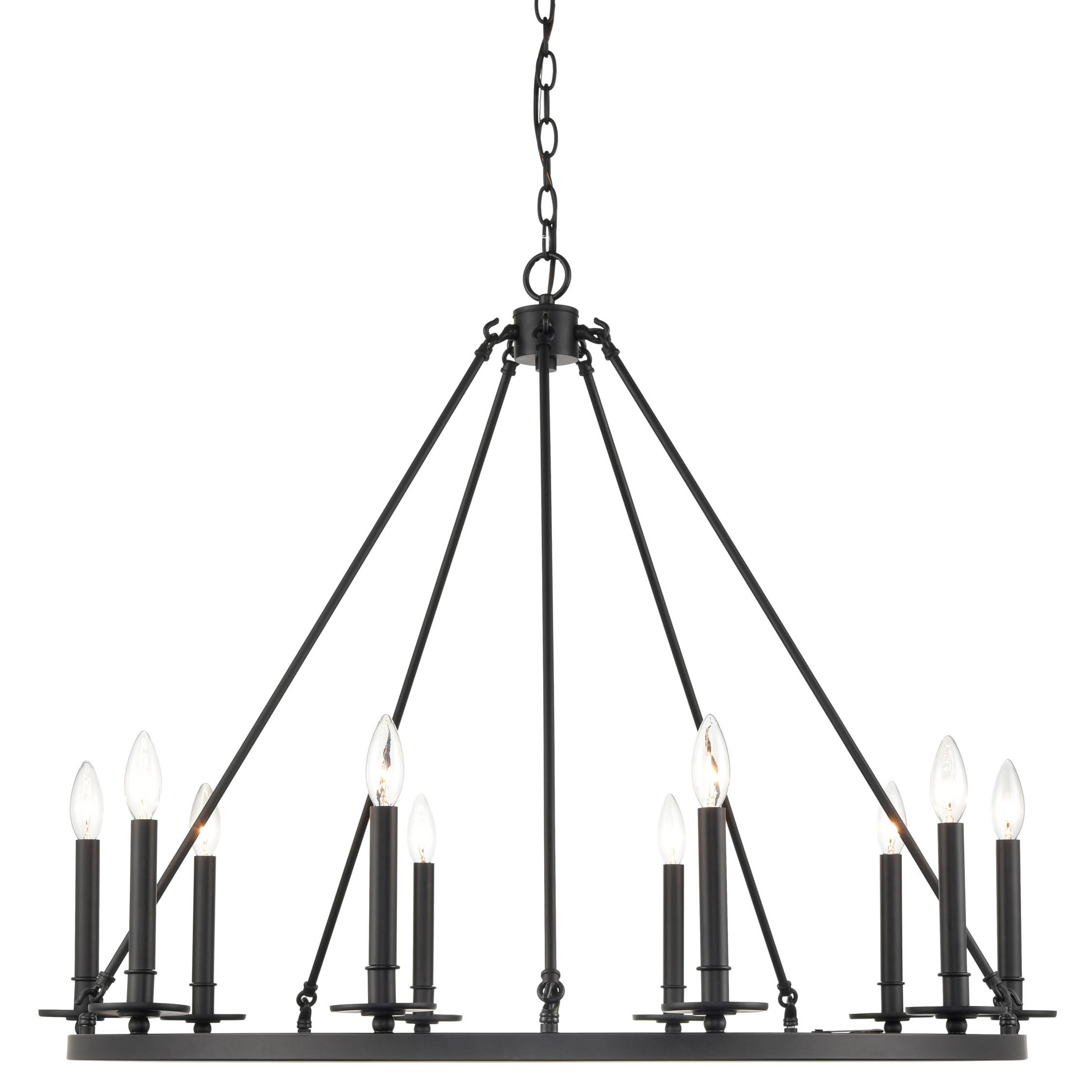 Millennium Lighting 6710-MB Matte Black Florence 10 Light 36