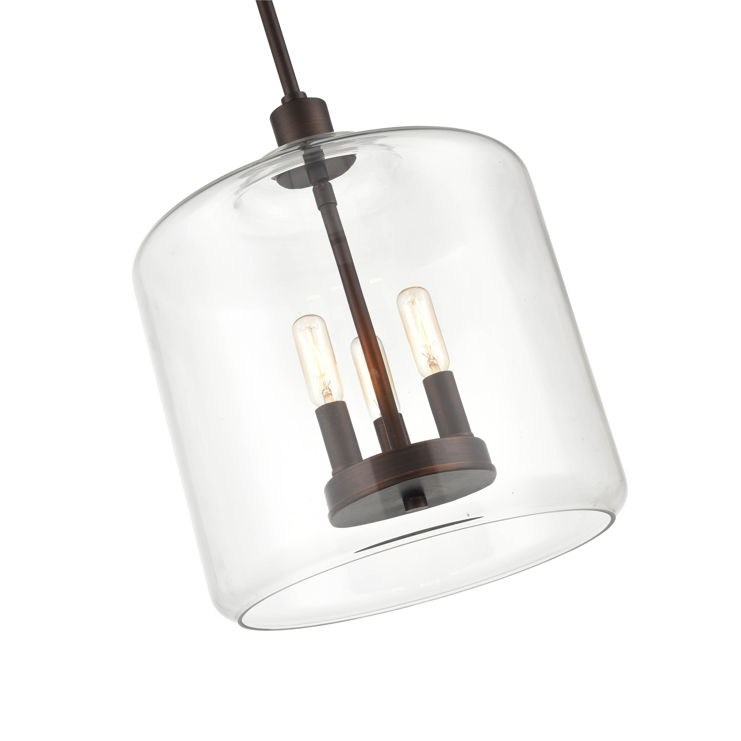 Millennium Lighting Asheville 3-Light Modern Gold Glam Clear Glass