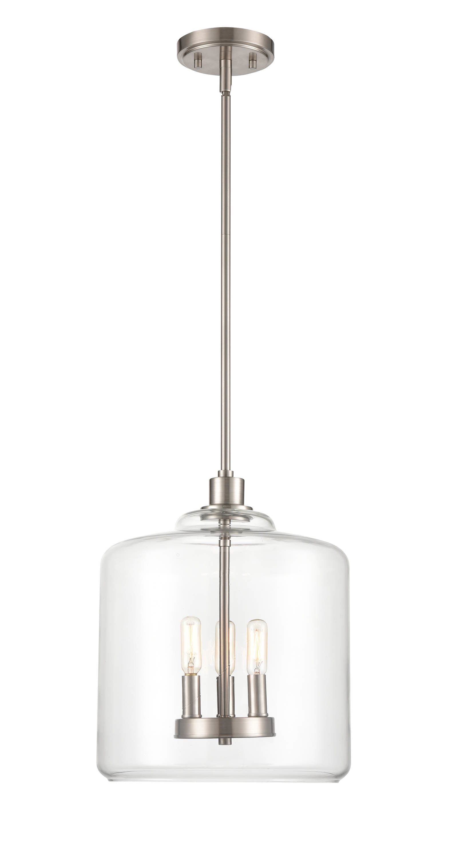 Millennium Lighting Asheville 3-Light Modern Gold Glam Clear Glass