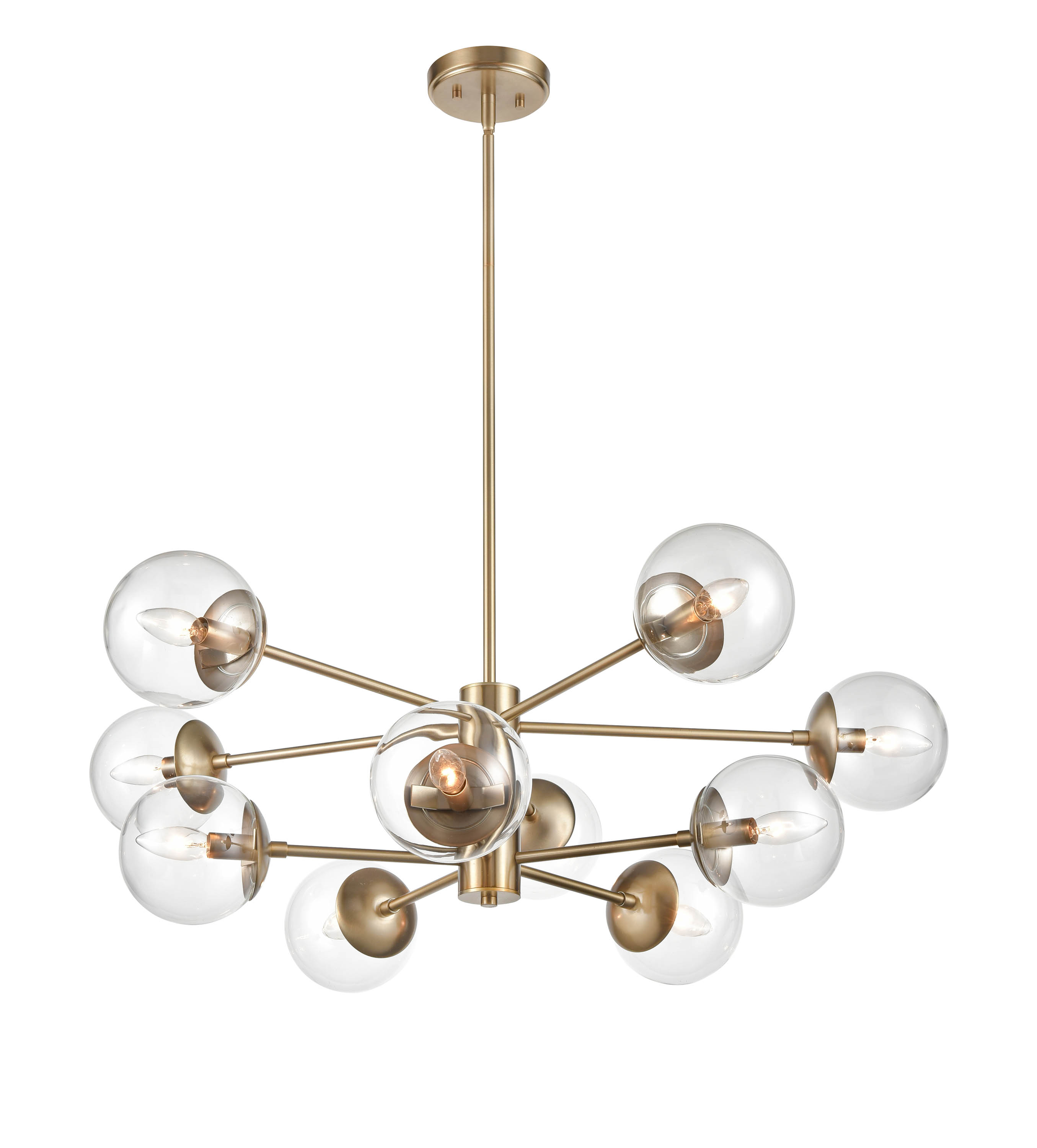 sputnik ceiling light gold