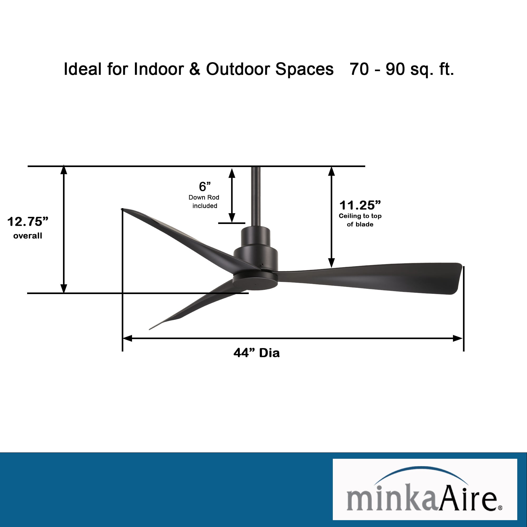 MinkaAire F786-CL Coal So Simple 44
