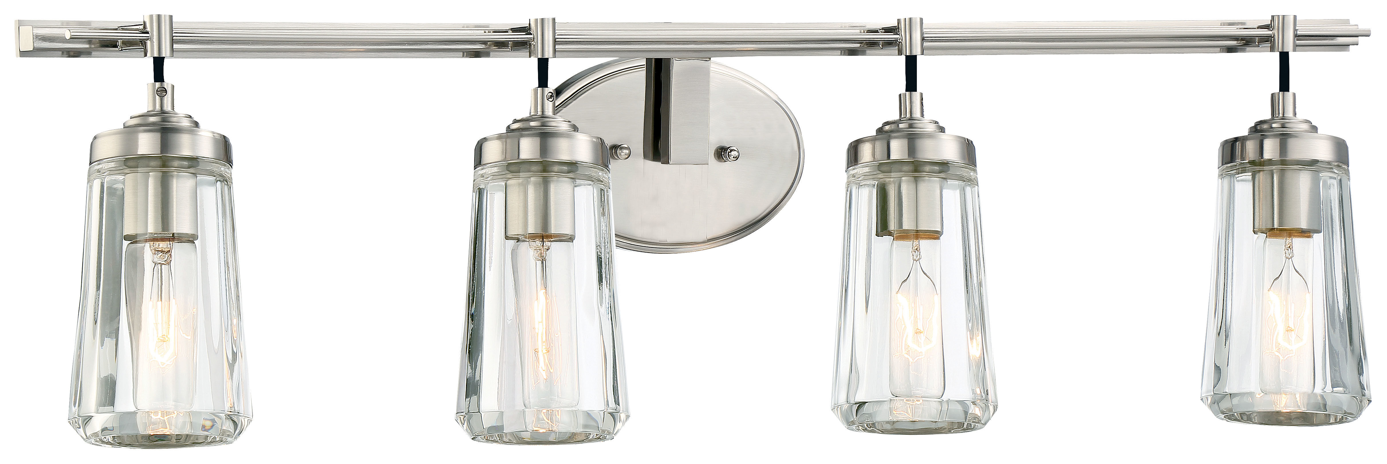 Minka Lavery 2304-84 Brushed Nickel 4 Light Vanity Light from the Poleis  Collection - LightingDirect.com