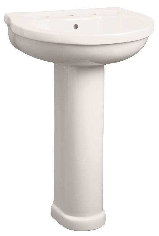 Mirabelle Mirpr354bs Biscuit Provincetown 22 Porcelain Pedestal Mirabelle Mirpr354bs Biscuit Provincetown 22 Porcelain Pedestal Bathroom Sink Only With Overflow And 3 Faucet Holes 4 Centers
