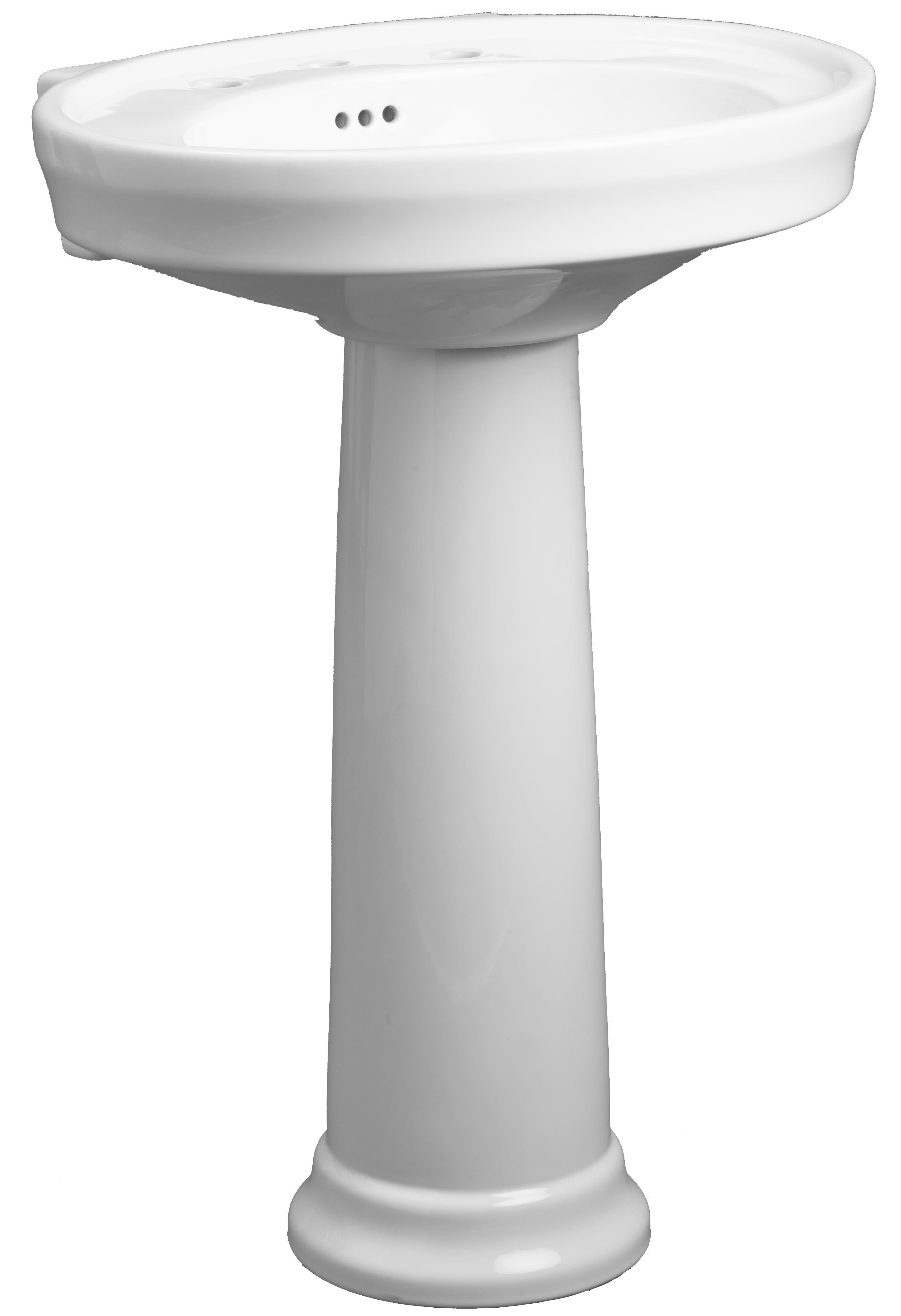 Mirabelle Mirbr358awh White Boca Raton 24 Porcelain Pedestal