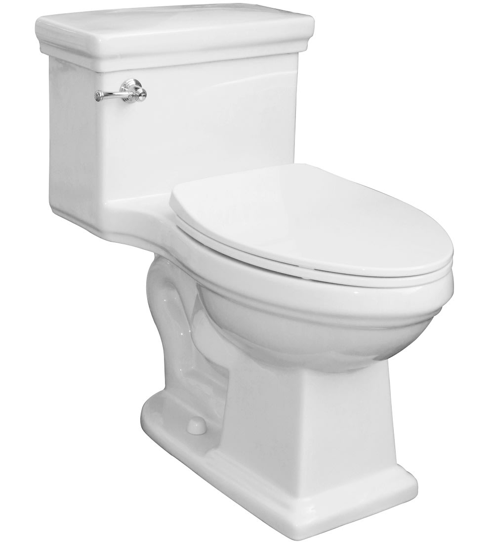 Elongated,1.28 gpf White cUPC Marino 439E One Piece Toilet w/ Slow Close Seat 