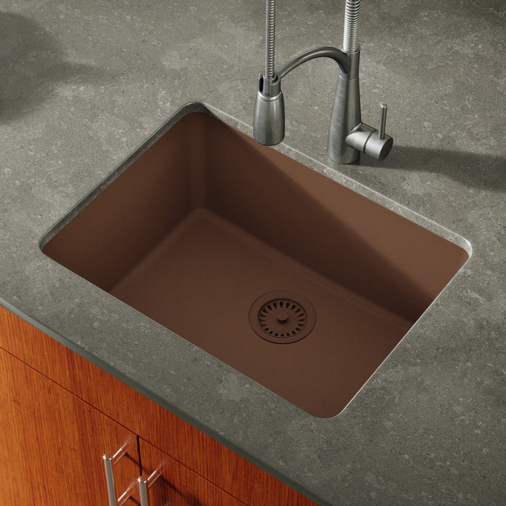 Miseno Mg2217u Bl Black Georgia 25 Single Basin Undermount Stone