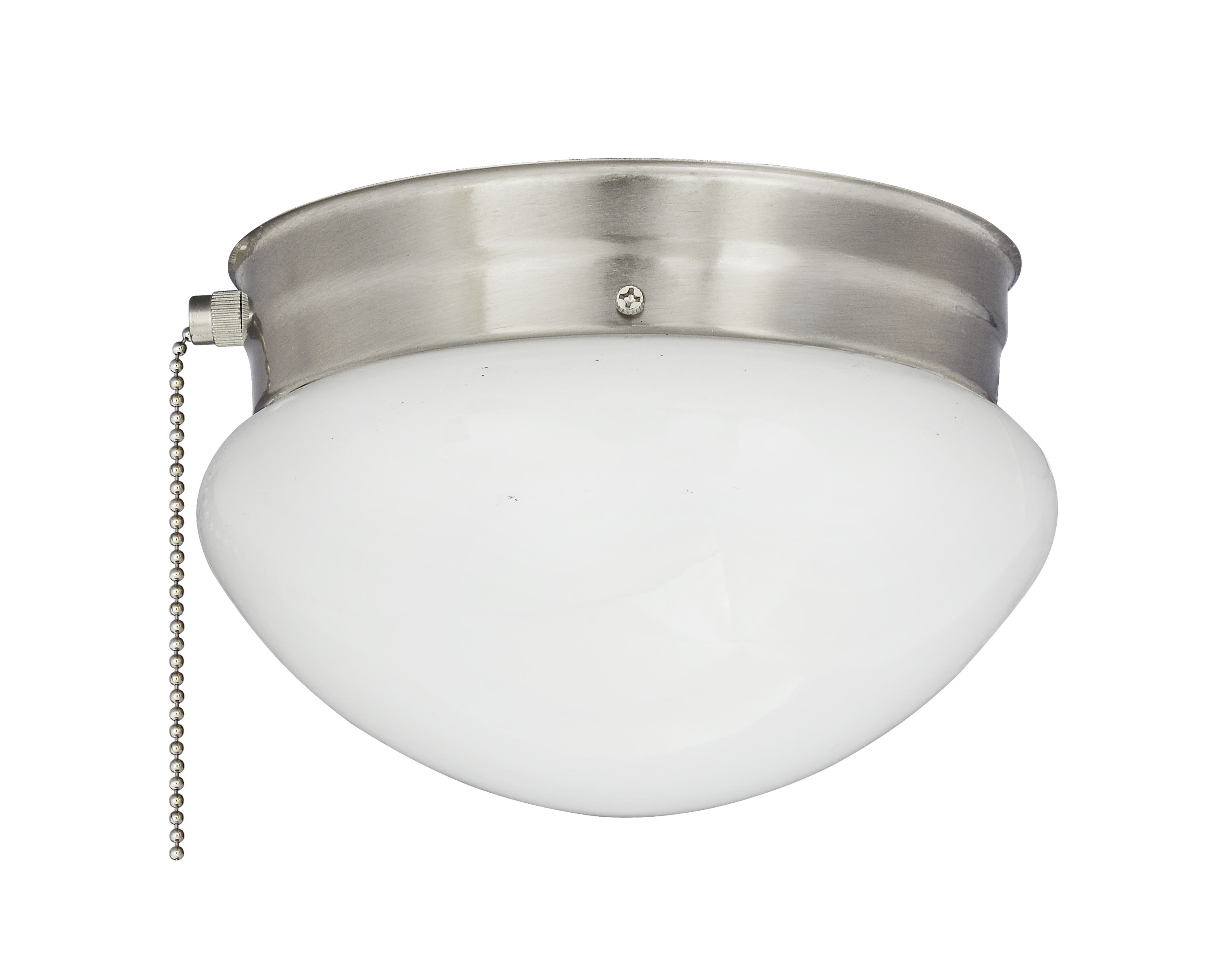 Miseno Ml14297 Bn Brushed Nickel 1 Light 8 Wide Flush Mount Bowl Ceiling Fixture With Pull Chain Lightingdirect Com