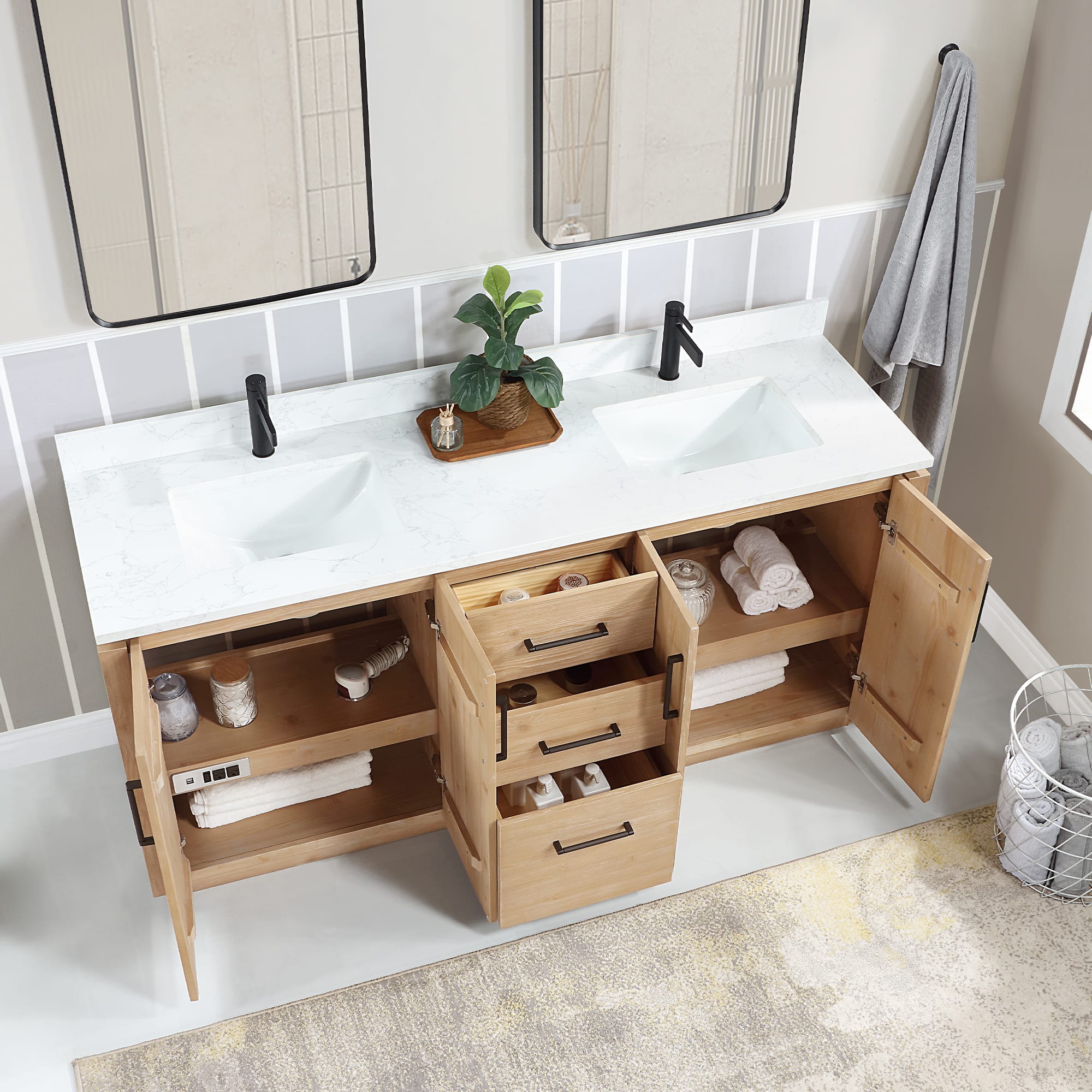 maa様 Miseno MV-NM-705772-FN-GW Fir Wood Brown / White Grain San