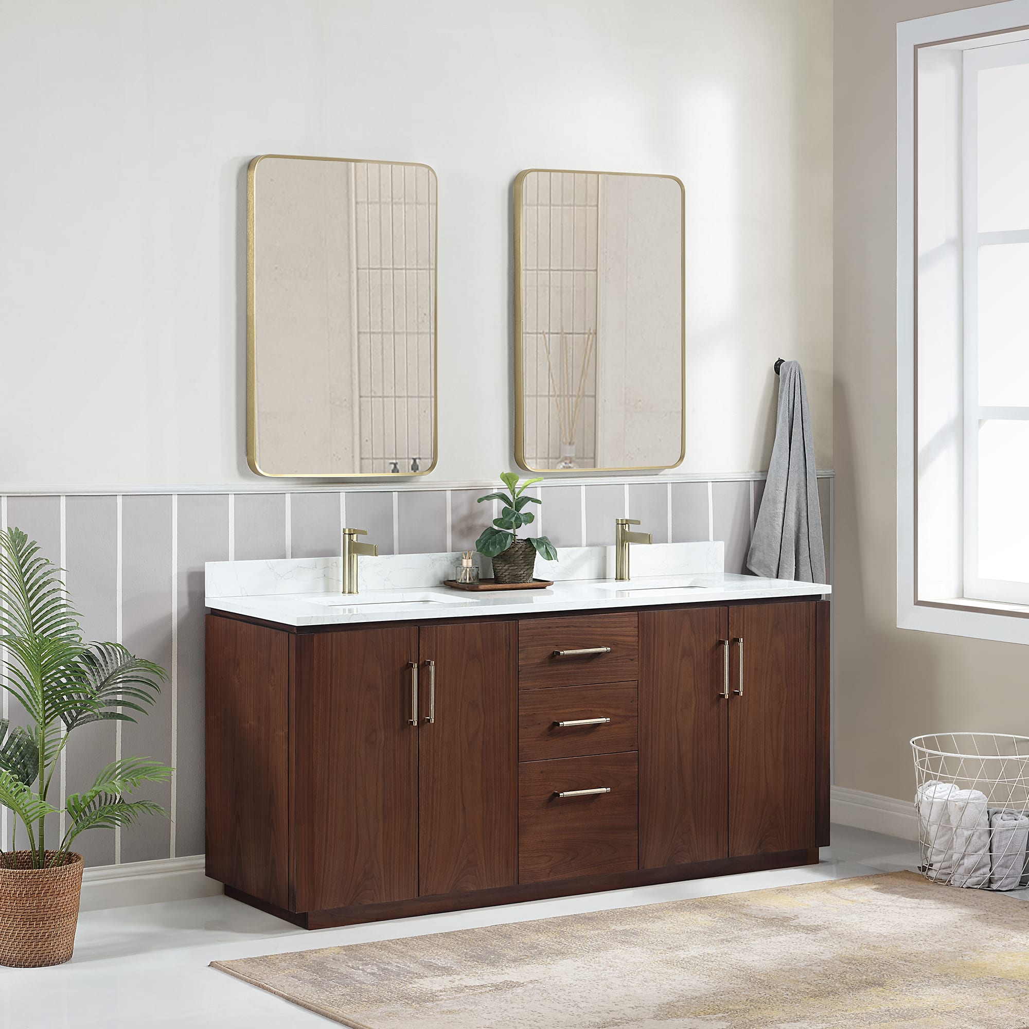 Miseno MV-NM-705772-FN-GW Fir Wood Brown / White Grain San