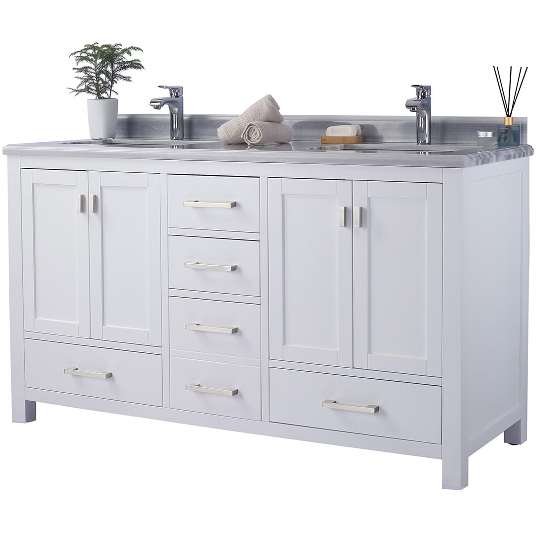 Glacier Bay Lancaster 60 W X 19 D X 33 H Double Sink , 58 OFF