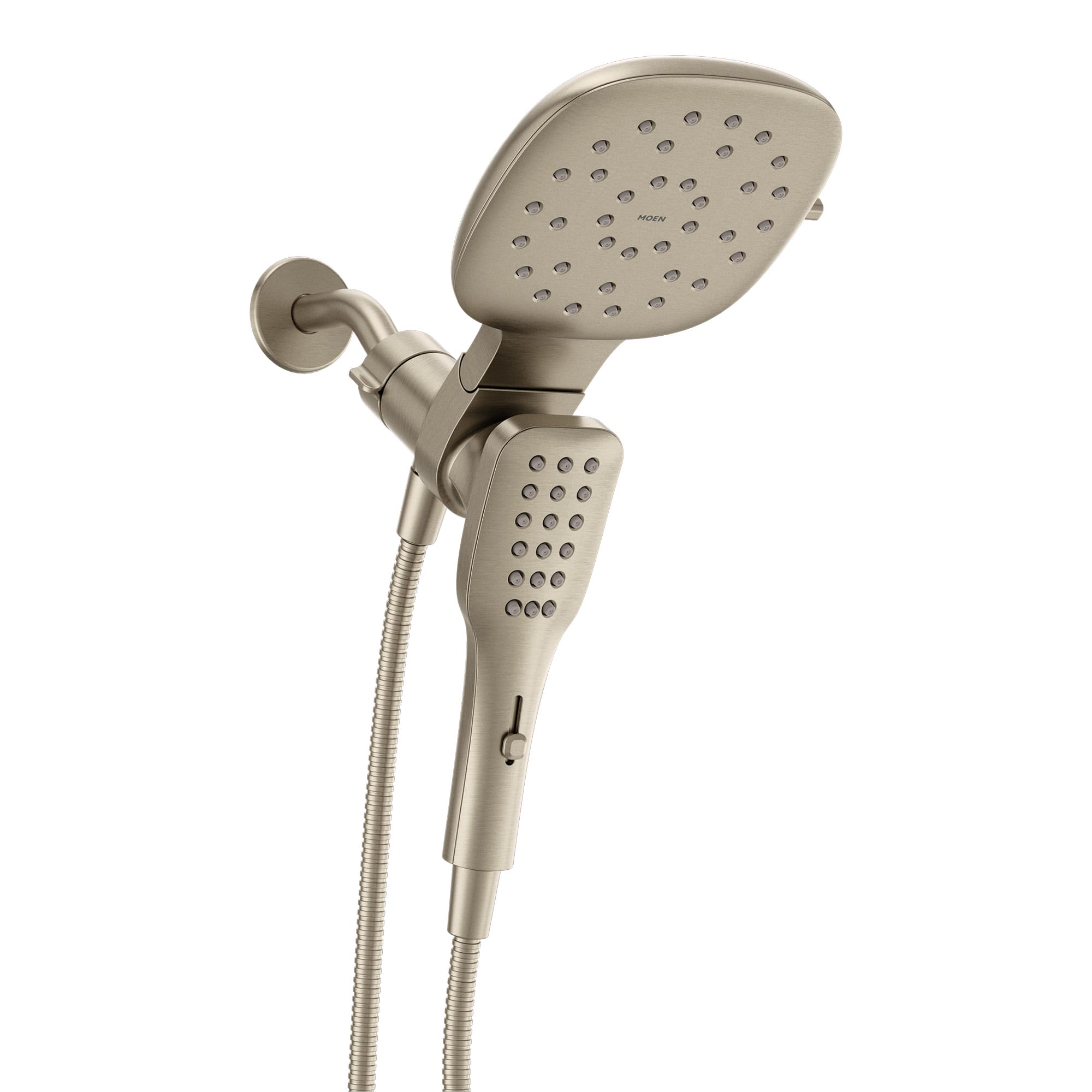 Moen 220C5BN Brushed Nickel Verso 2.5 GPM Multi Function Shower Head with Hand Shower Infiniti Dial and Magnetix Technology FaucetDirect