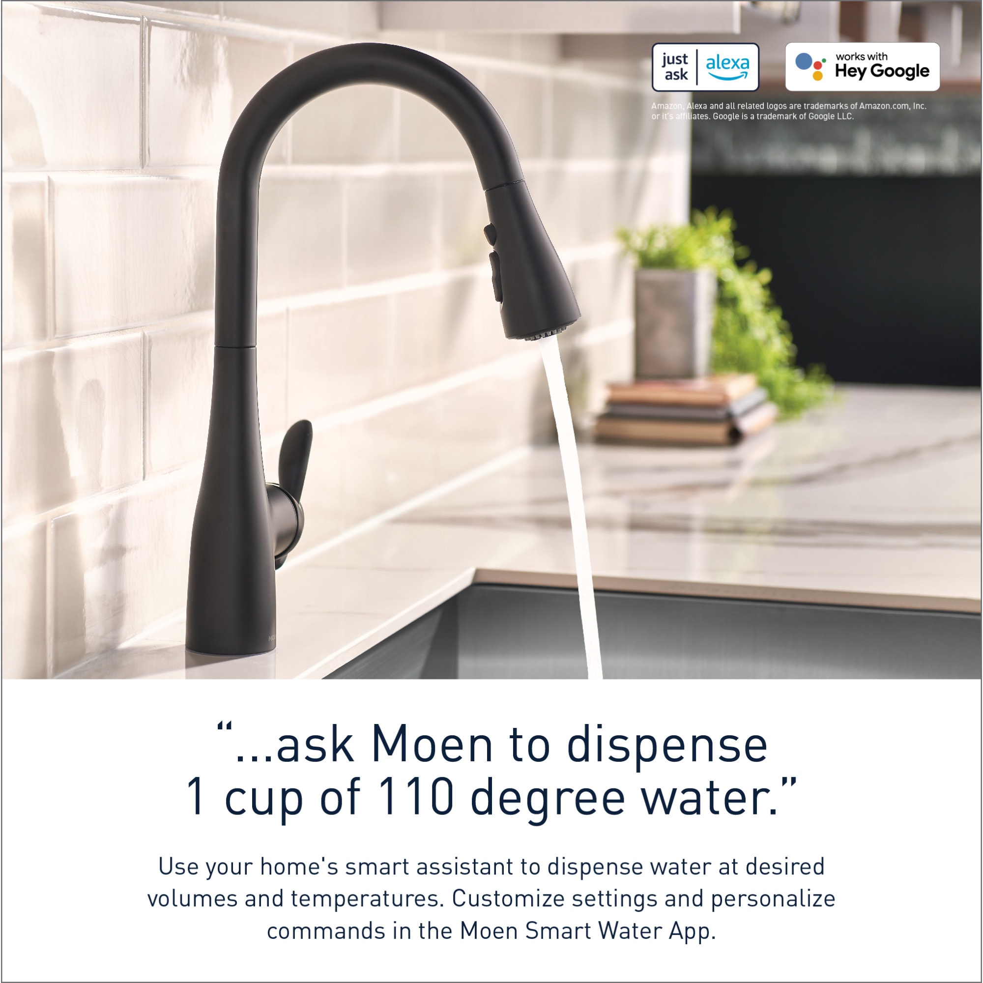 Moen Arbor Voice and outlet Smart Control faucet