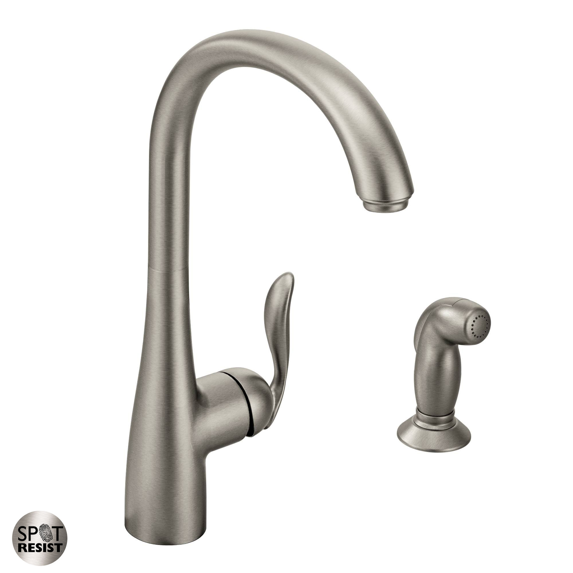 Moen 7790srs Spot Resist Stainless Single Handle High Arc Kitchen Moen 7790srs Spot Resist Stainless Single Handle High Arc Kitchen Faucet From The Arbor Collection Com