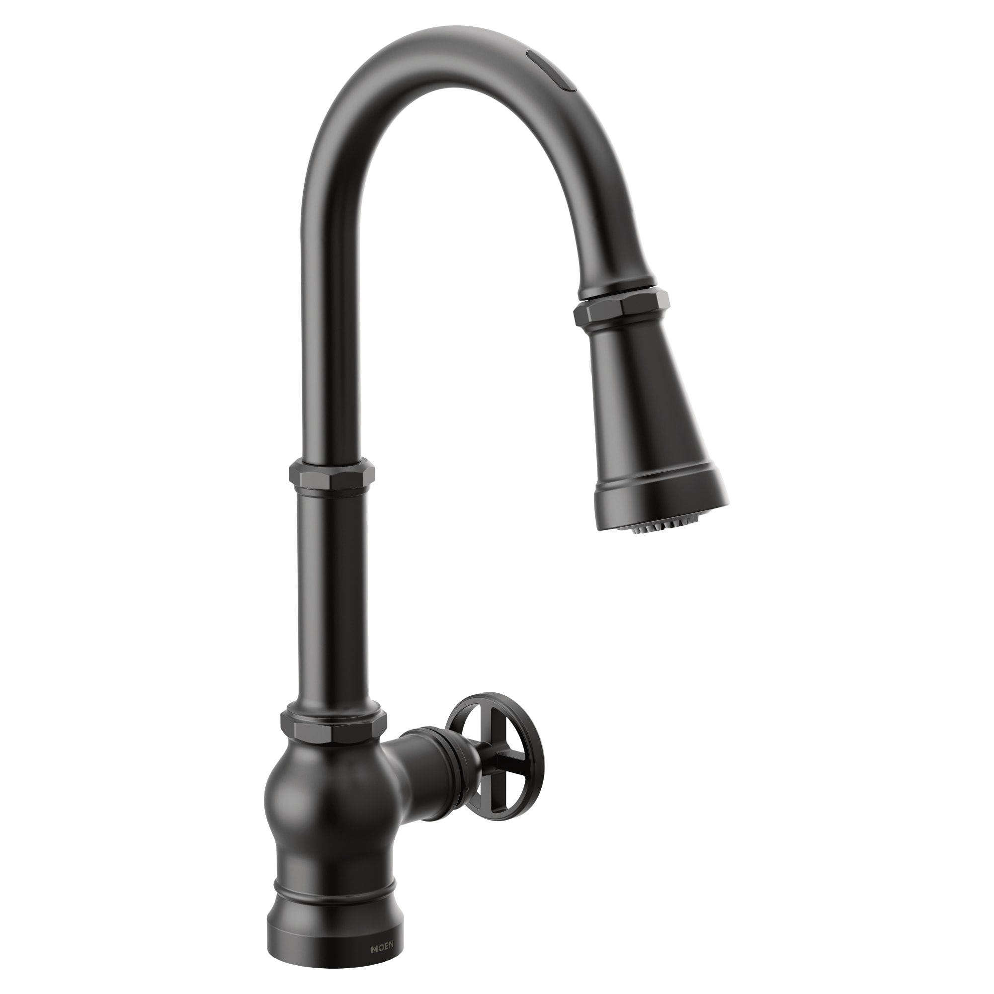 Moen S72003evbl Matte Black U By Moen Paterson 1 5 Gpm Single Hole Pull Down Kitchen Faucet With Voice Control Faucet Com